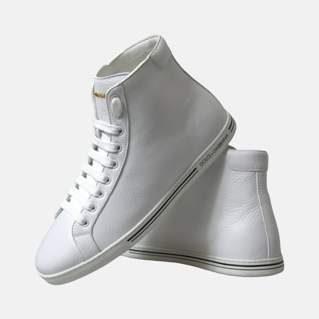 Мъжки бели високи кецове Dolce & Gabbana Saint Tropez High Top Men Sneakers