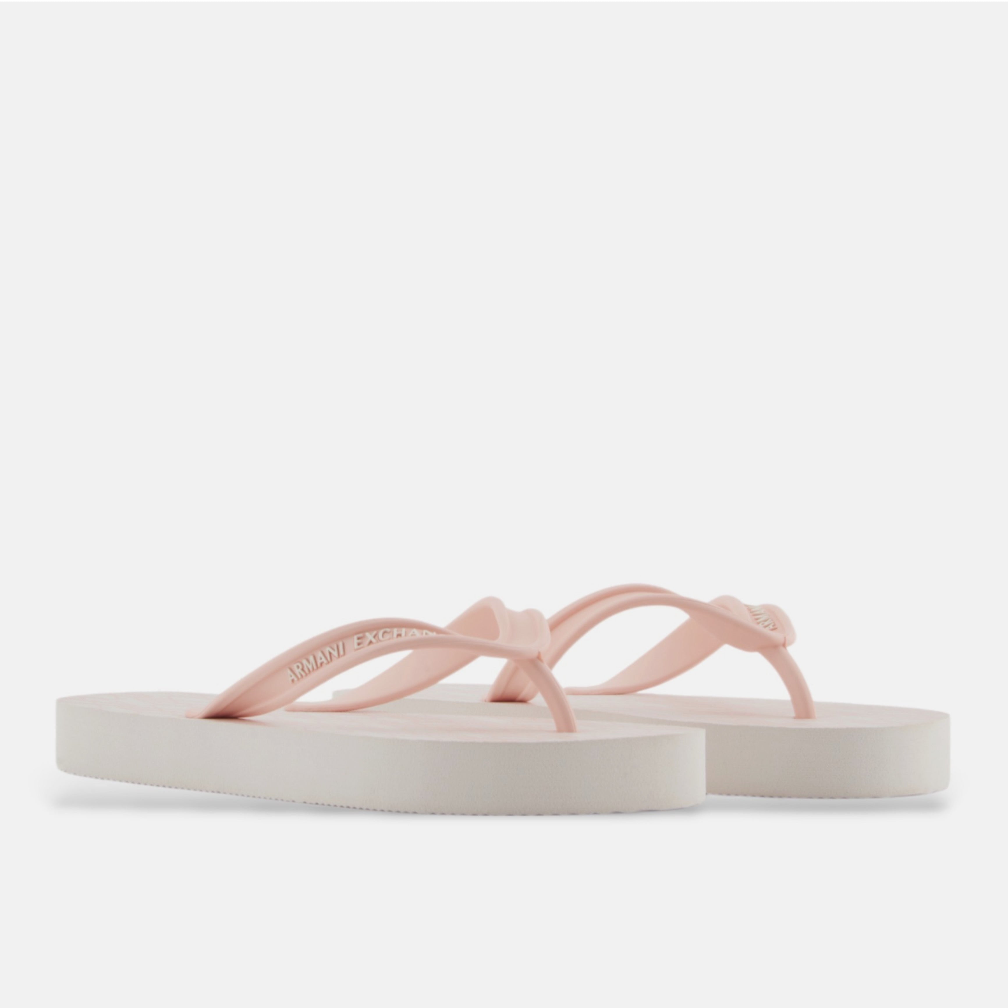Дамски джапанки Armani Exchange Women’s flip flops Armani Exchange XDQ010 XV700 U609 Off white + Light Rose Front View