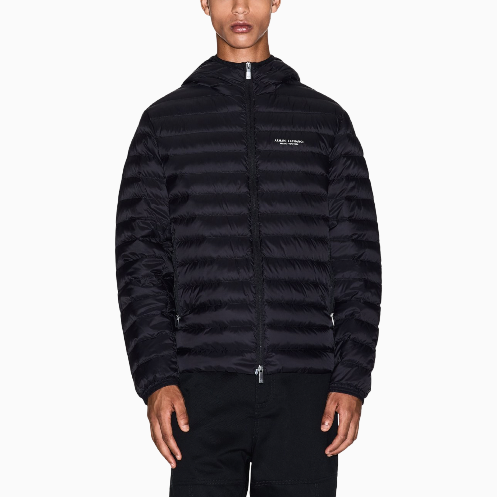 Мъжко черно яке Armani Exchange Men Jacket XM001577 AF16927 Front View