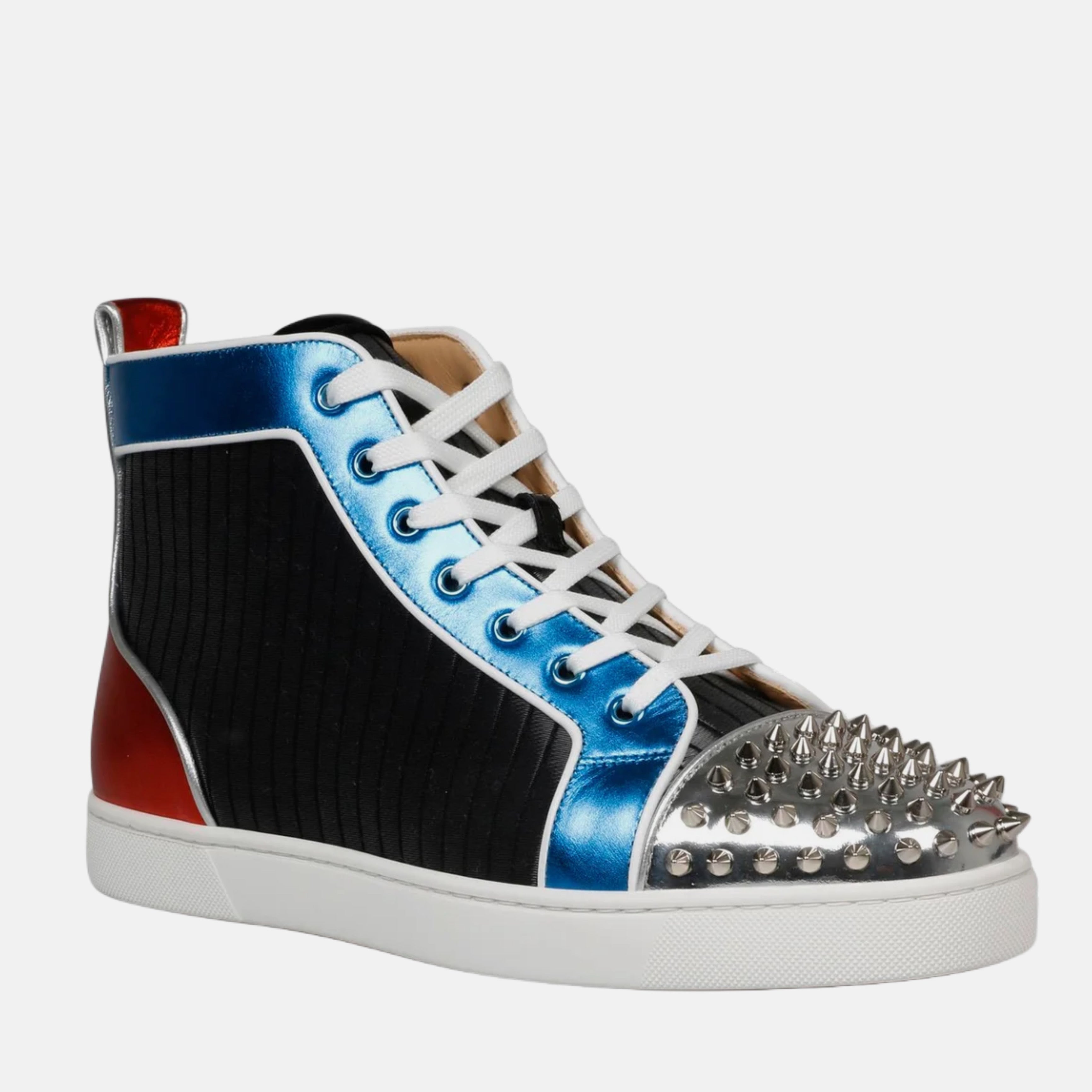 Мъжки луксозни високи кецове Christian Louboutin Paris Louis Spikes Orlato High Top