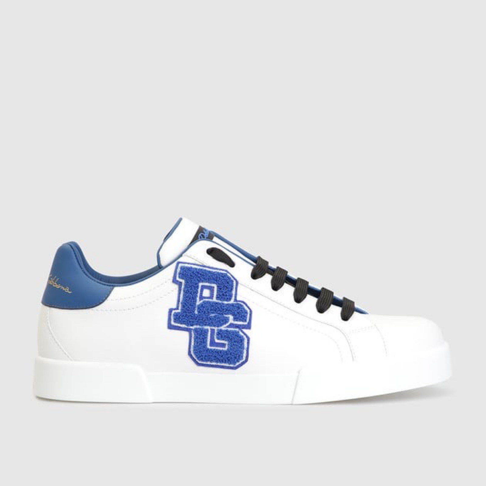 Dolce & Gabbana Portofino DG Logo Men Sneakers CS1558 AH504 Lateral View