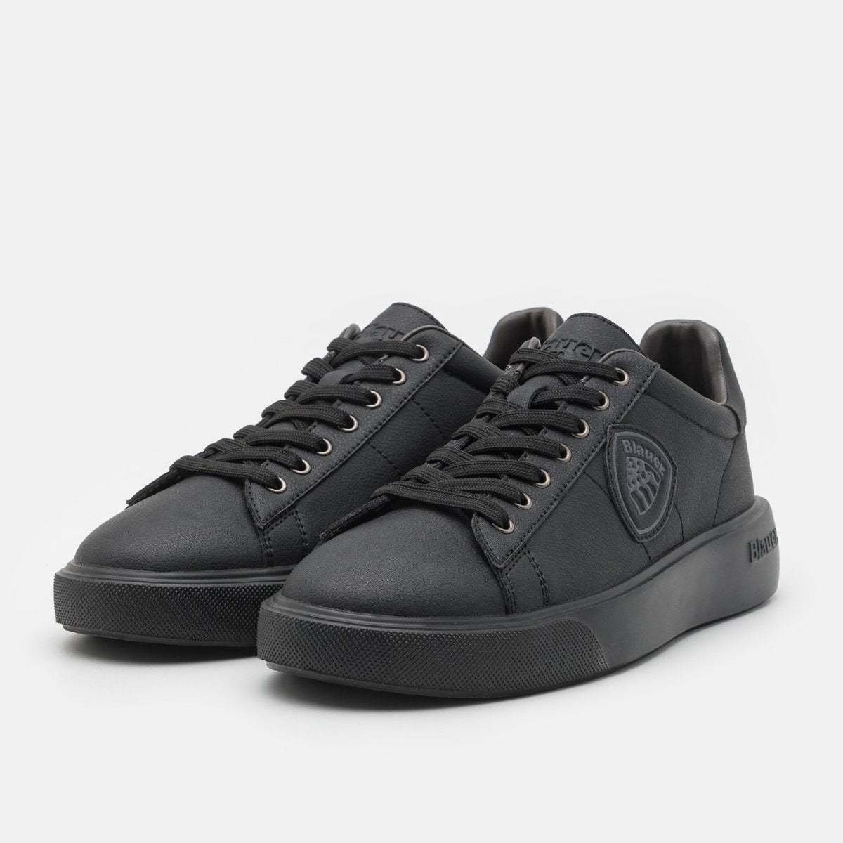 Blauer Black Polyester Athletic Sneakers