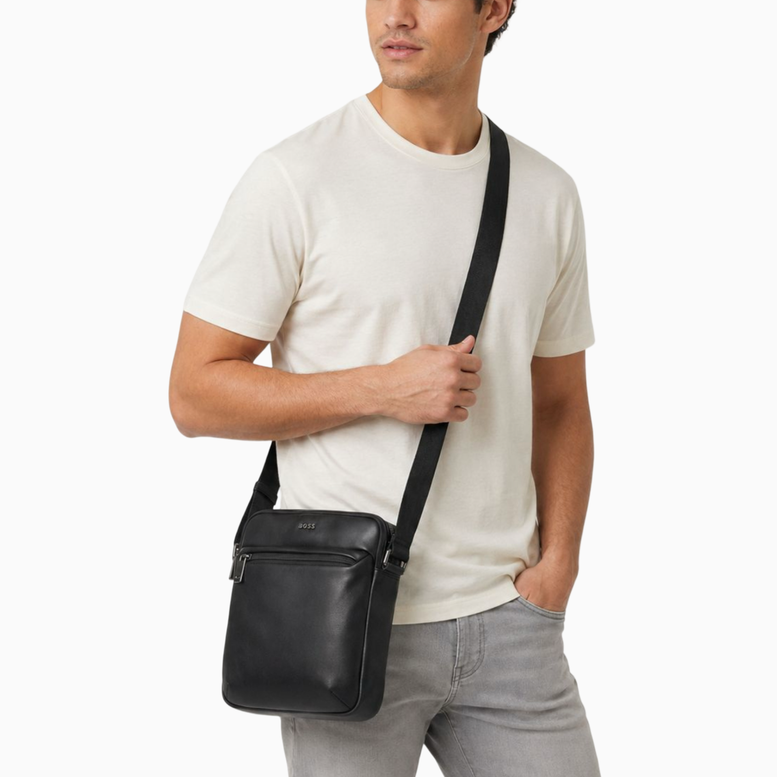 Мъжка чанта Boss Men Crossbody Bag 50556410 001 Front View