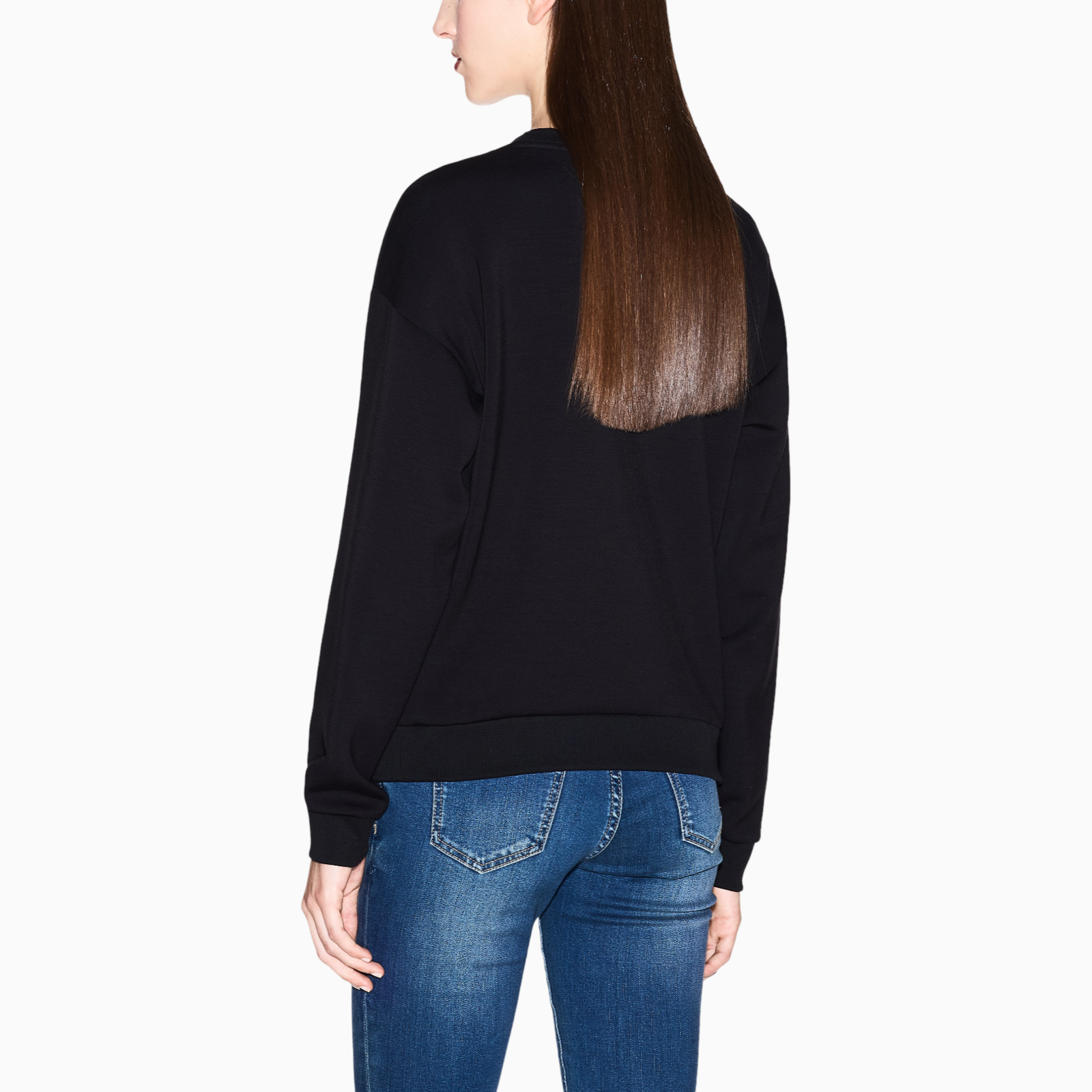 Дамска черна блуза Armani Exchange Women Sweatshirt XW000835 AF13397 MC021 Back View
