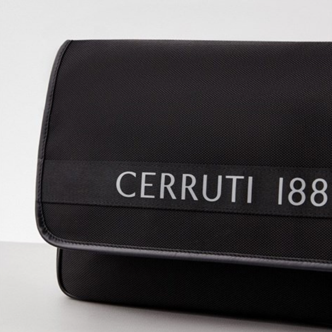 Черна найлонова мъжка чанта Cerruti 1881