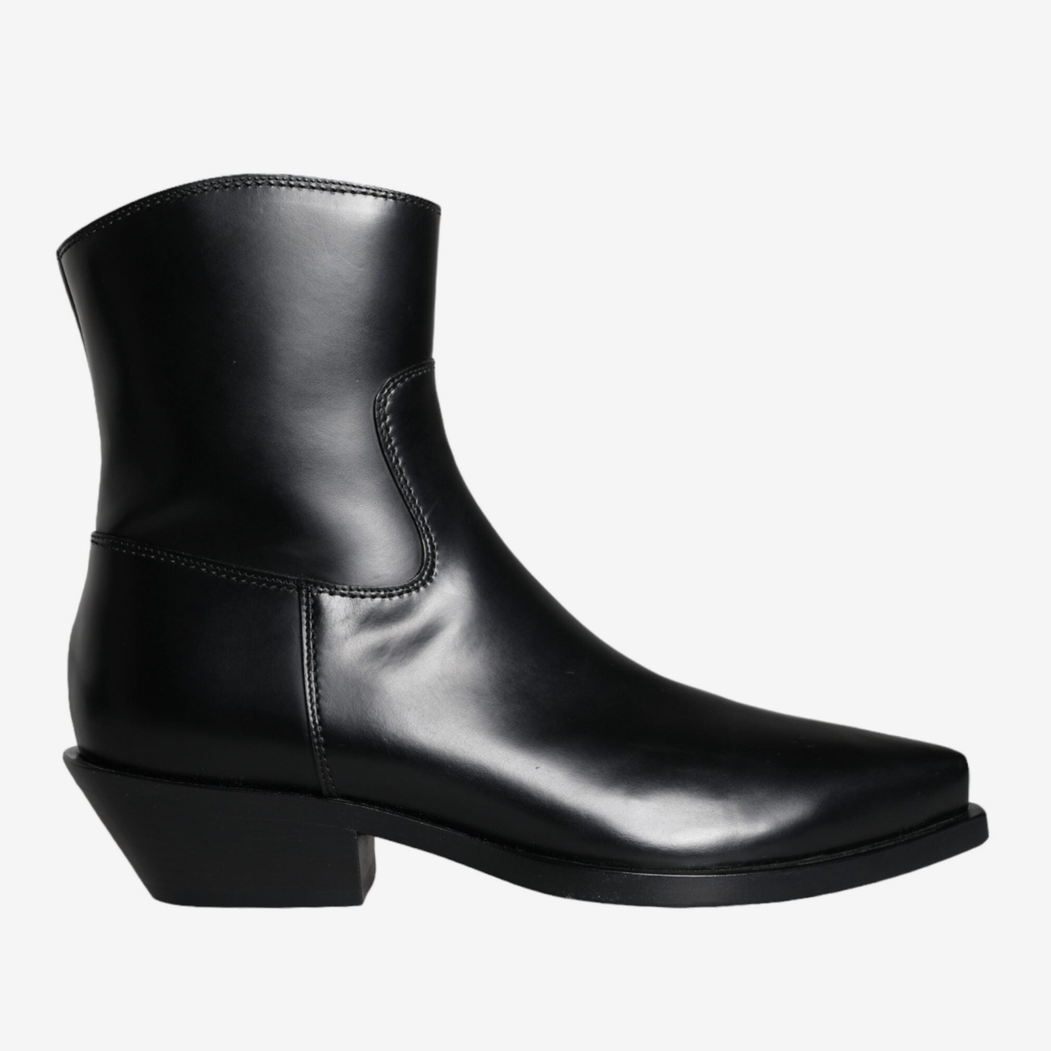 Дамски черни луксозни боти от естествена кожа Women’s Black Leather Ankle Boots