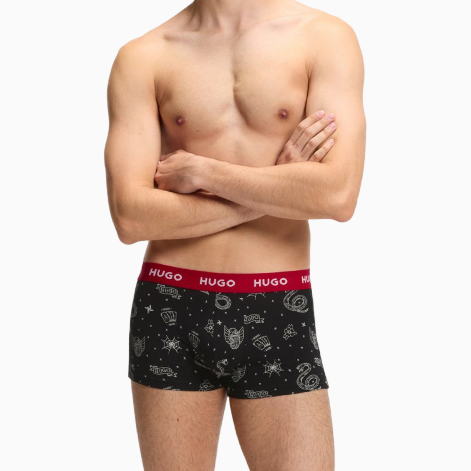 Мъжки боксерки Hugo Men 3-pack Boxers 50532550 980 Model Front View