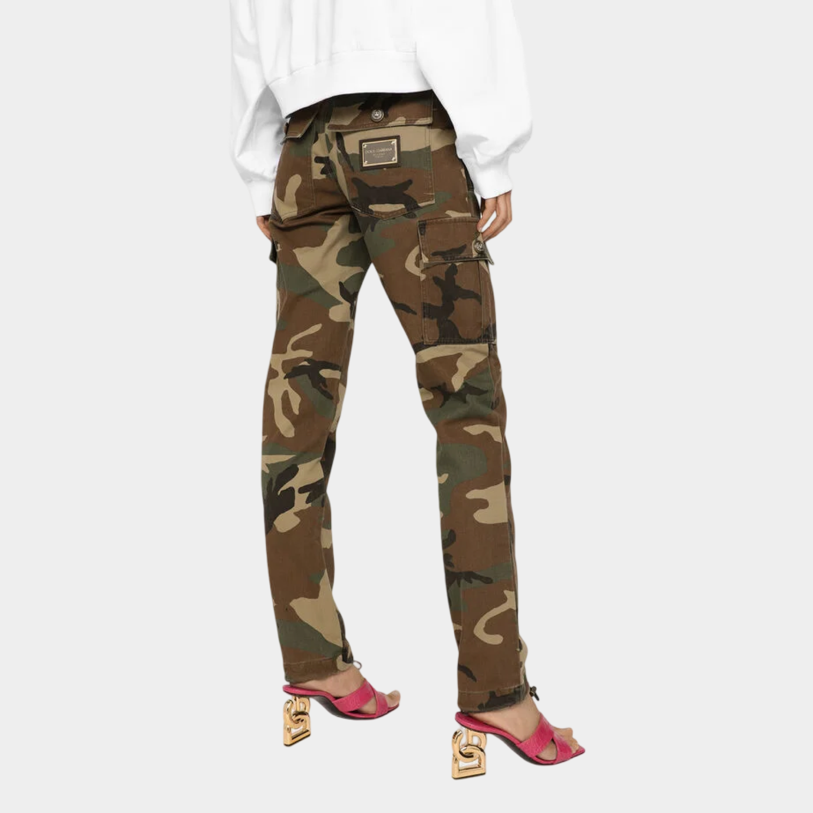 Dolce & Gabbana Camouflage Cargo Pant FTCH0T GDAT4 S9000 Back View