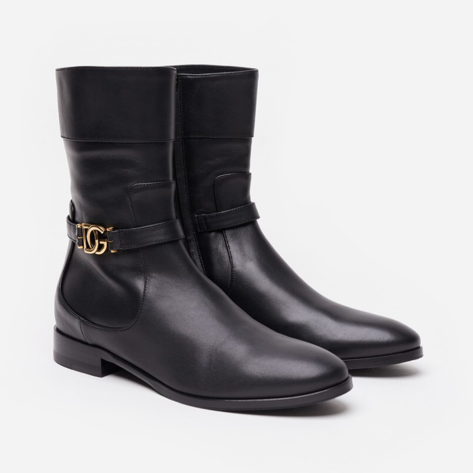 Dolce & Gabbana Logo Women Ankle Boots Medial View