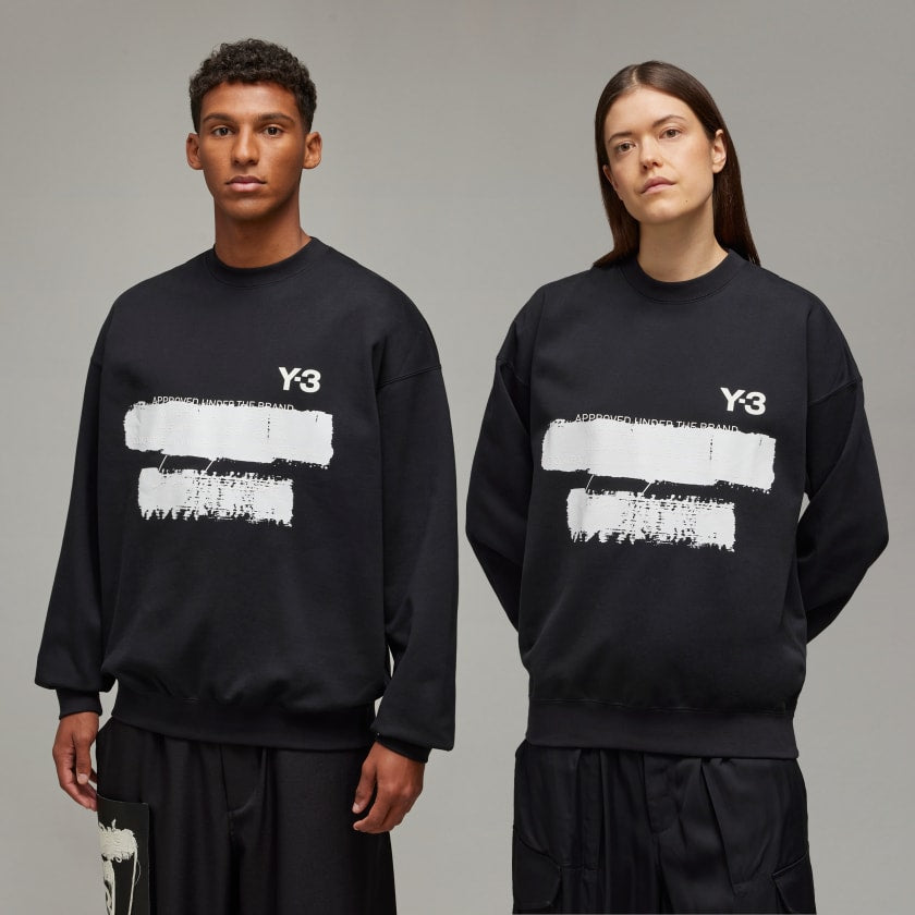 Унисекс черна блуза Y-3 Sweatshirt