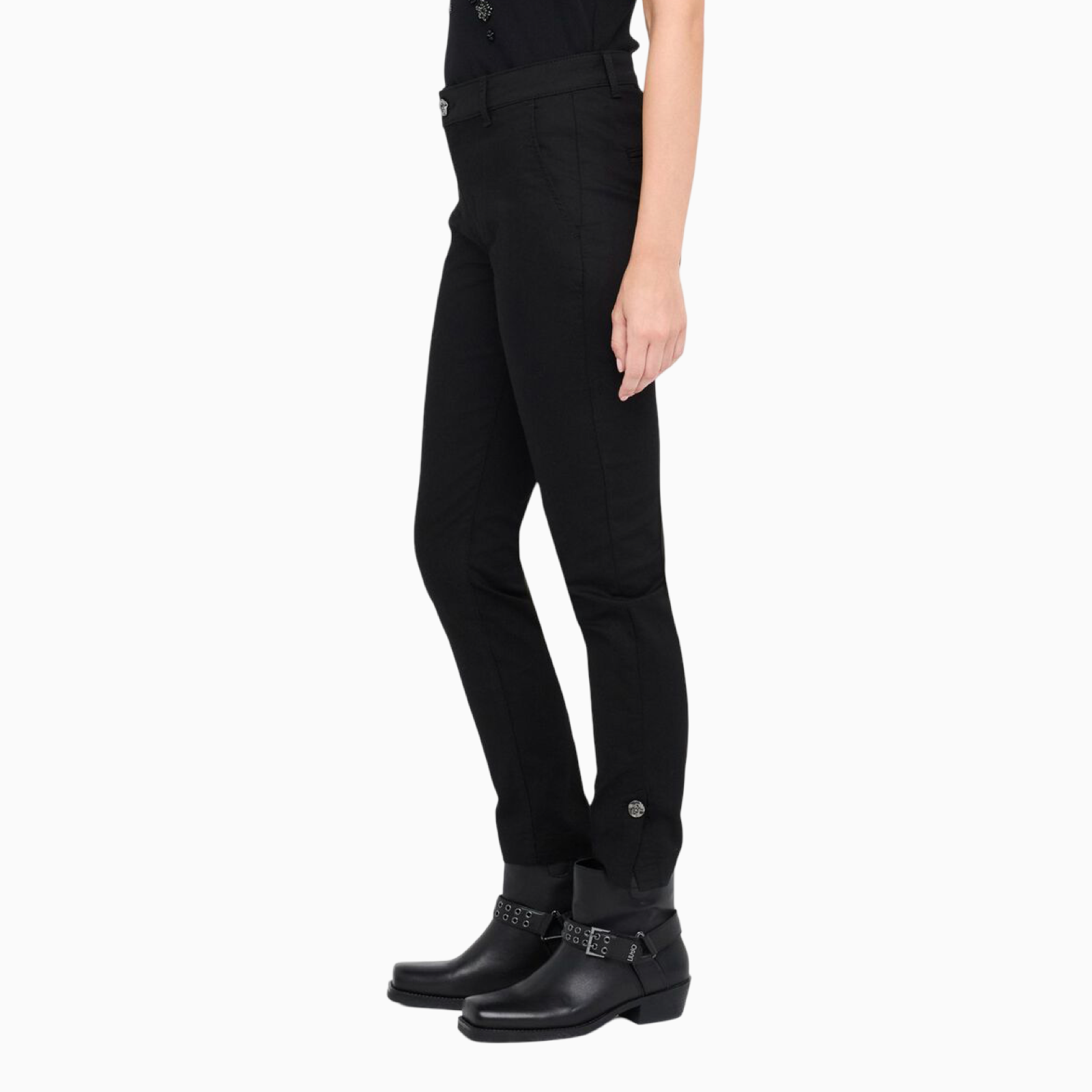 Дамски черен панталон Liu Jo Women Trousers MF5401 T7144 Side View