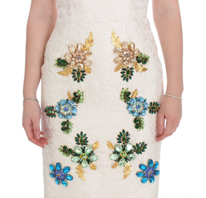 Dolce & Gabbana Elegant Floral Brocade Sheath Dress