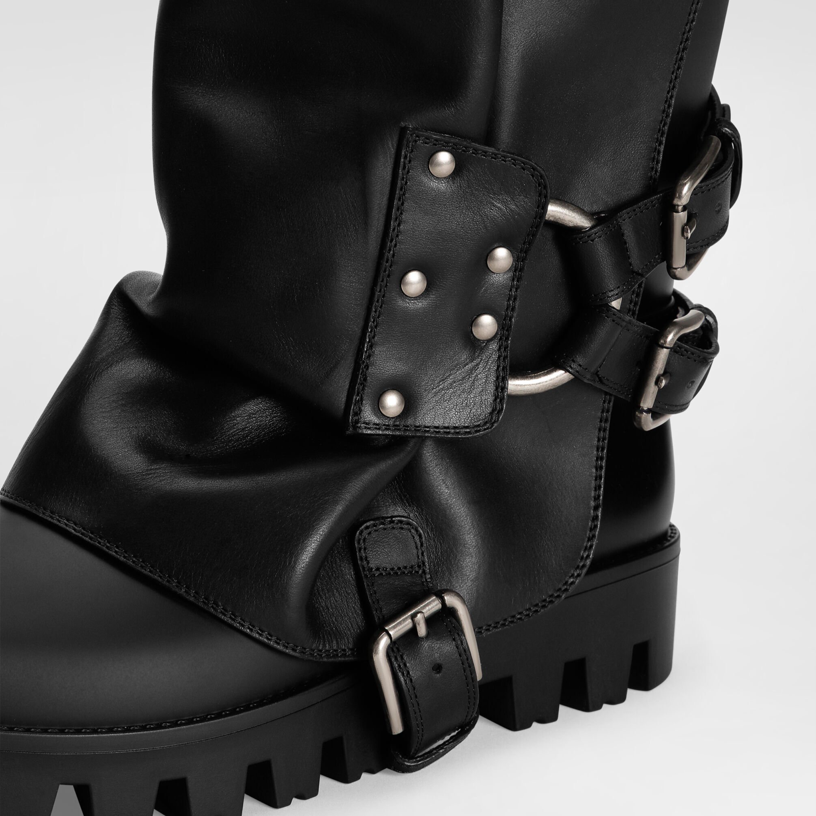 Dolce & Gabbana Rubber and Calfskin Women Boots CU1288 AX8728 B956 Close-Up