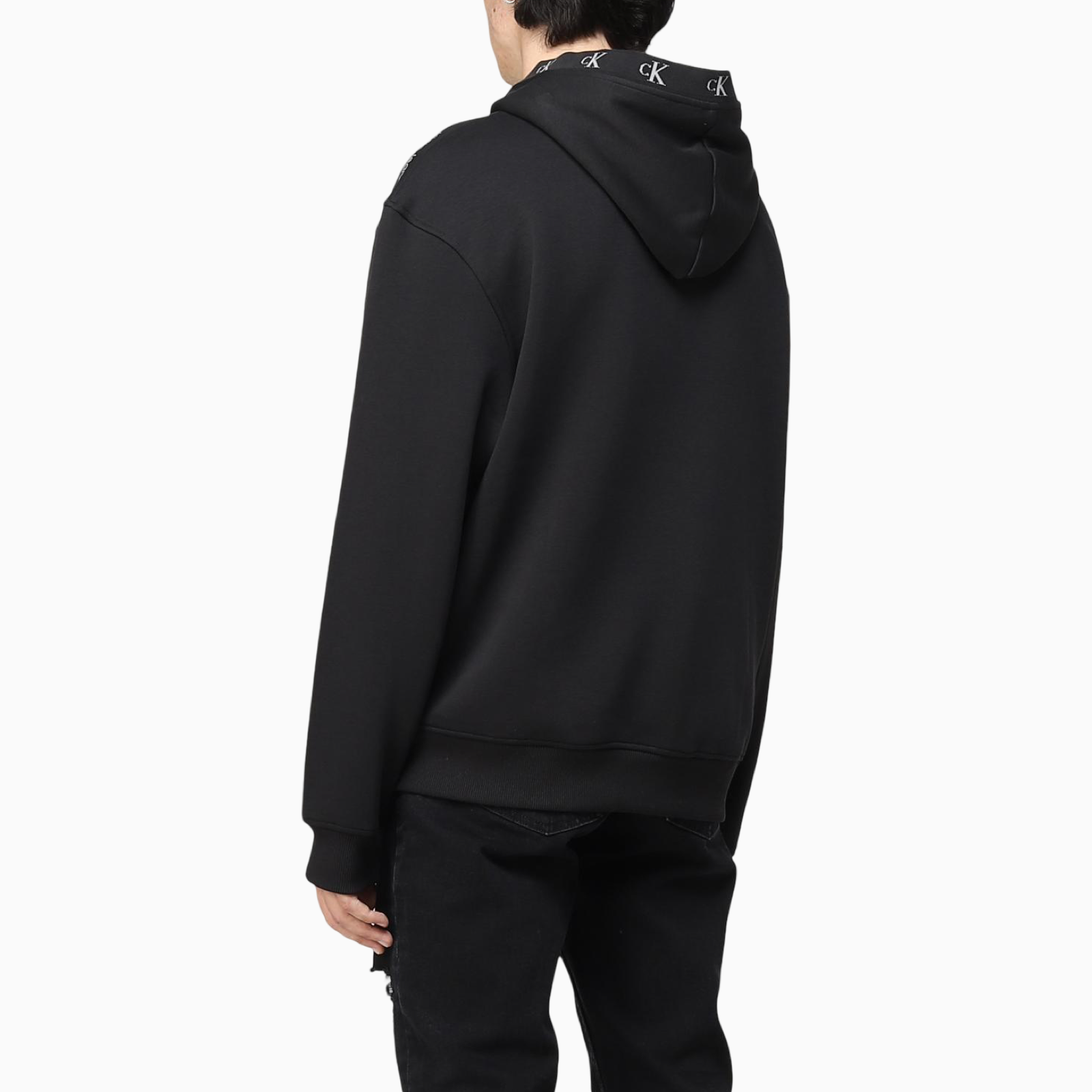 Мъжко черно худи Calvin Klein Jeans Men Hoodie J30J321883 Back View