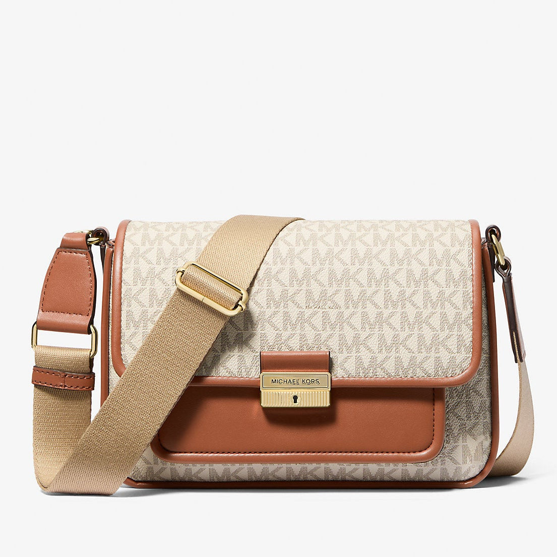 Дамска чанта Women’s crossbody bag Michael Kors Bradshaw 35R5G2BM8B VANILLA front view