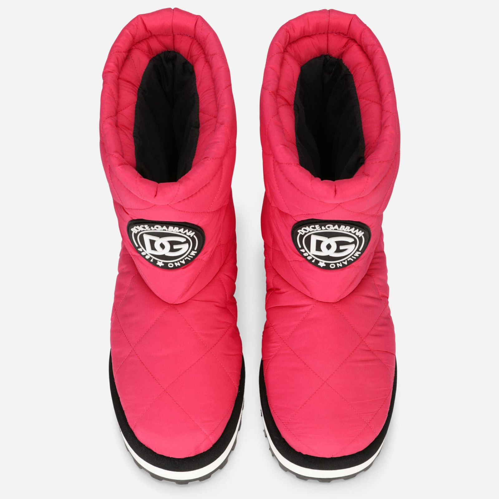 Dolce & Gabbana Pink Logo Women Ankle Boots Top View