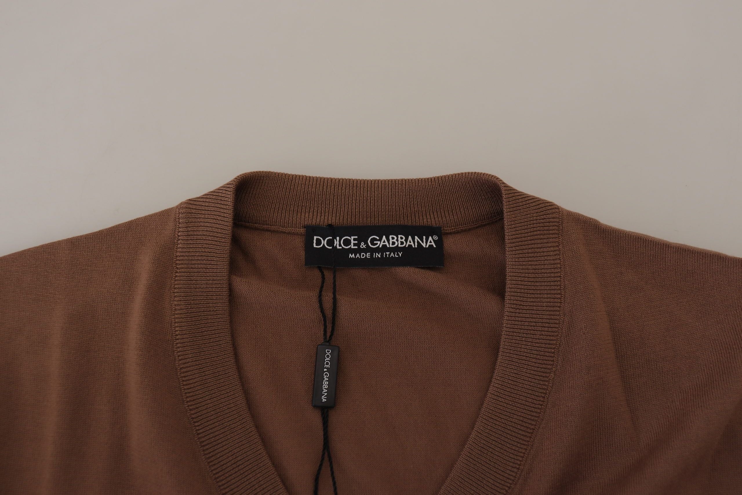 Dolce & Gabbana Elegant Virgin Wool V-Neck Pullover Sweater