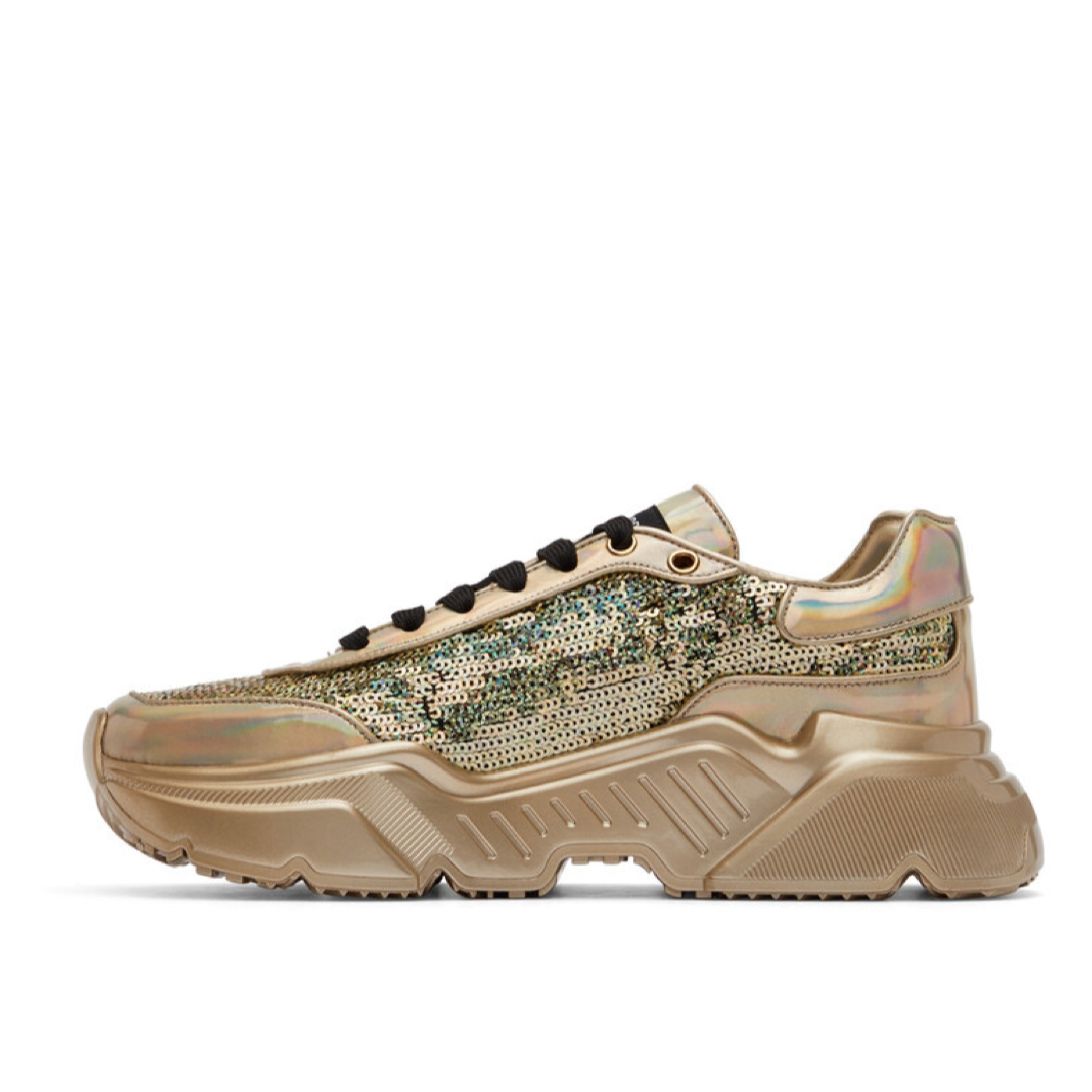 Мъжки маратонки Dolce & Gabbana Gold Sequin Iridiscent Daymaster Men Sneakers