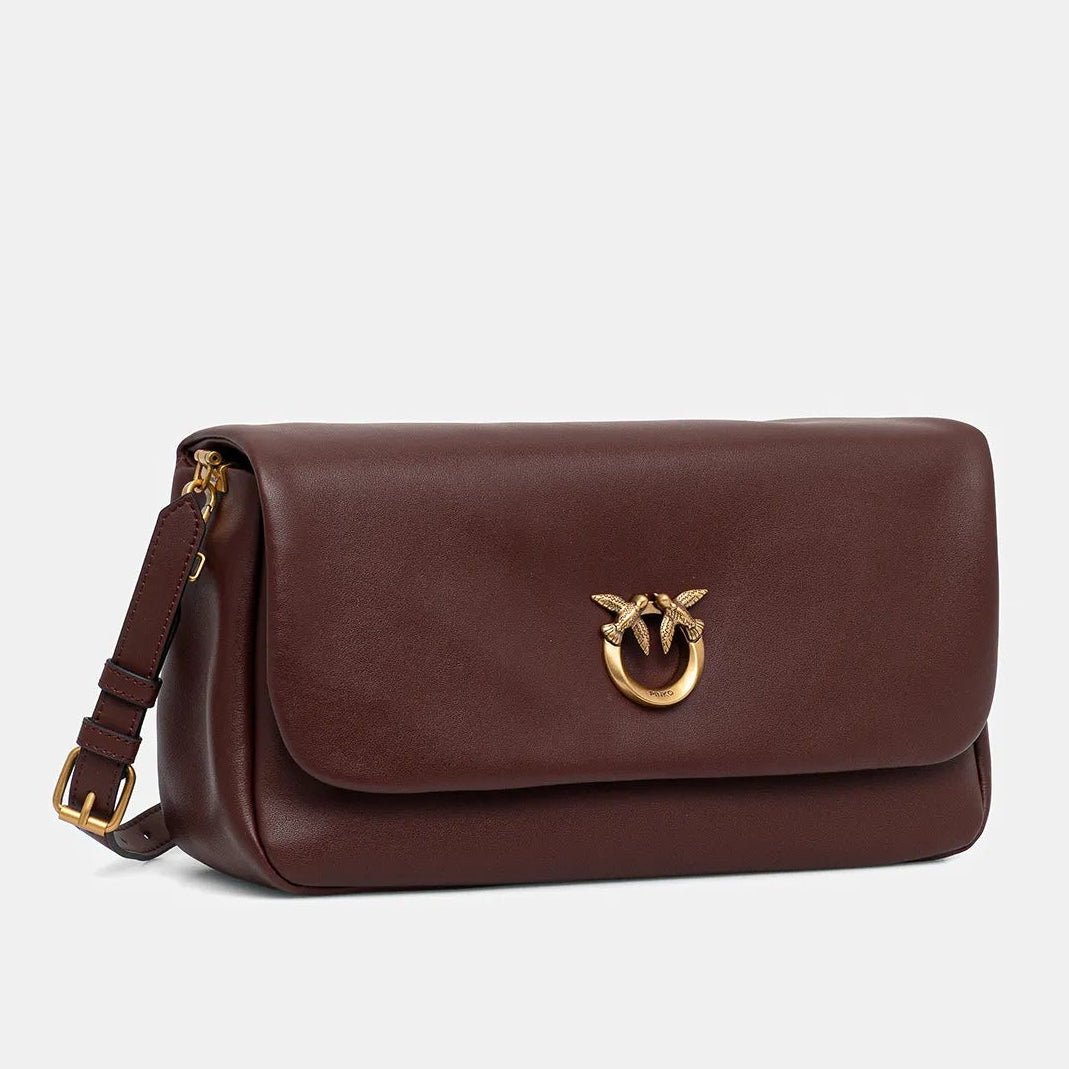 Дамска чанта Women’s shoulder bag Pinko Baguette 106178 A0QO R49Q Dark Brown angled view