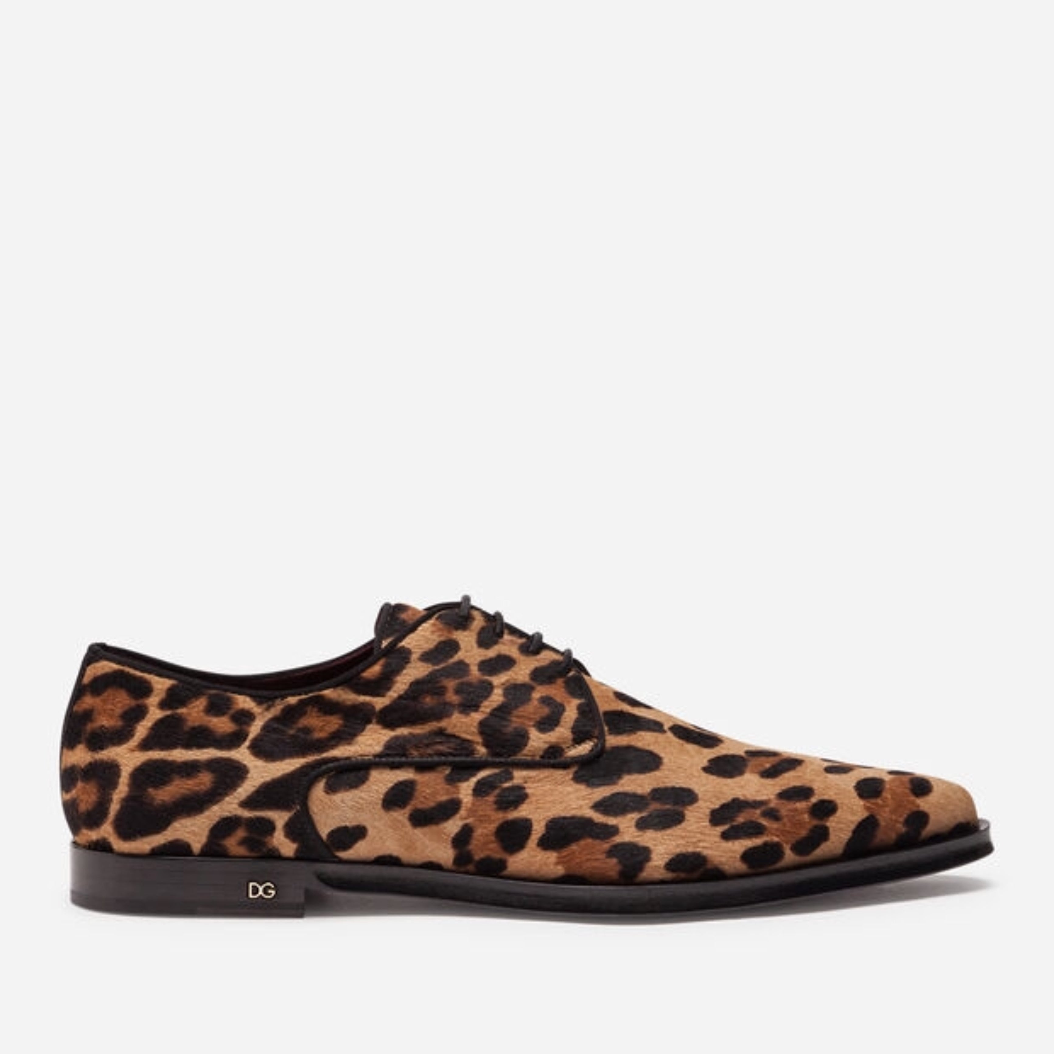 Мъжки официални обувки с леопардов десен DOLCE & GABBANA Men’s Luxury Leopard Men Formal Shoes