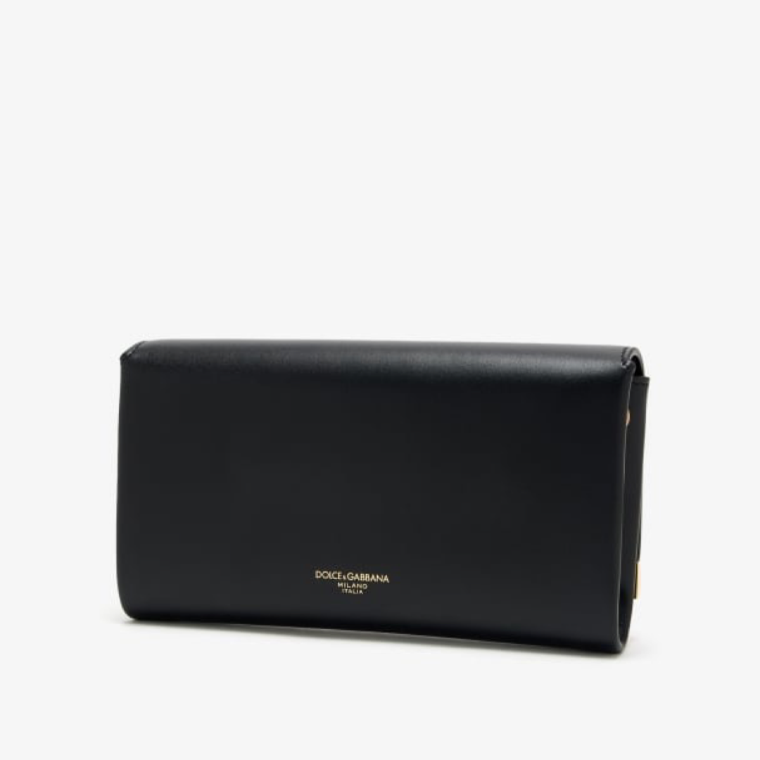 Дамска черна клъч чанта Dolce & Gabbana Marlene Women Clutch Bag