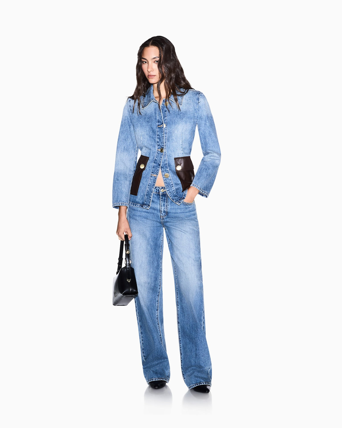 Дамско дънково яке Armani Exchange Women Denim Jacket XW002997 AF25766 MB001 Front View