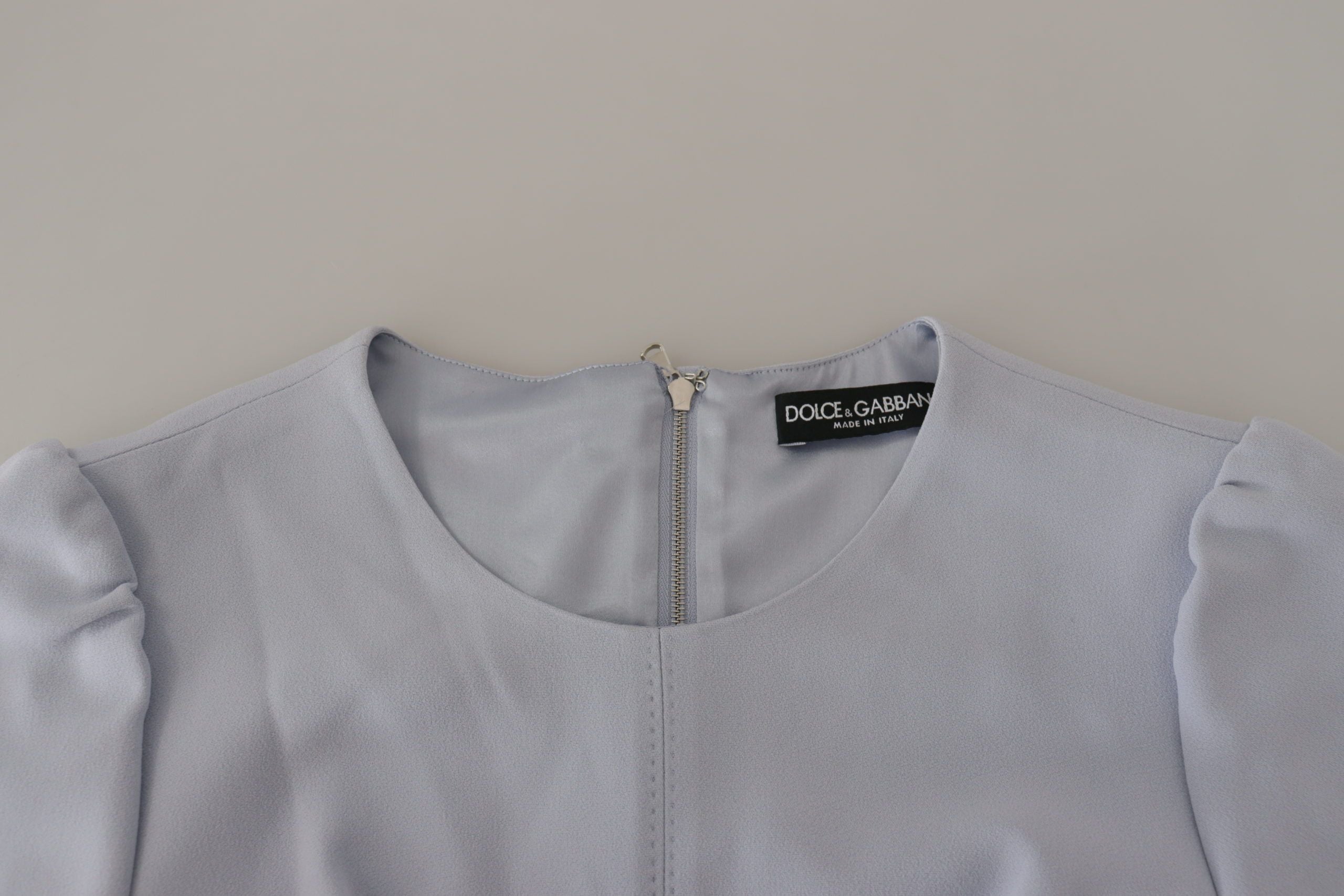 Елегантна светлосиня рокля с А-силует на Dolce &amp; Gabbana