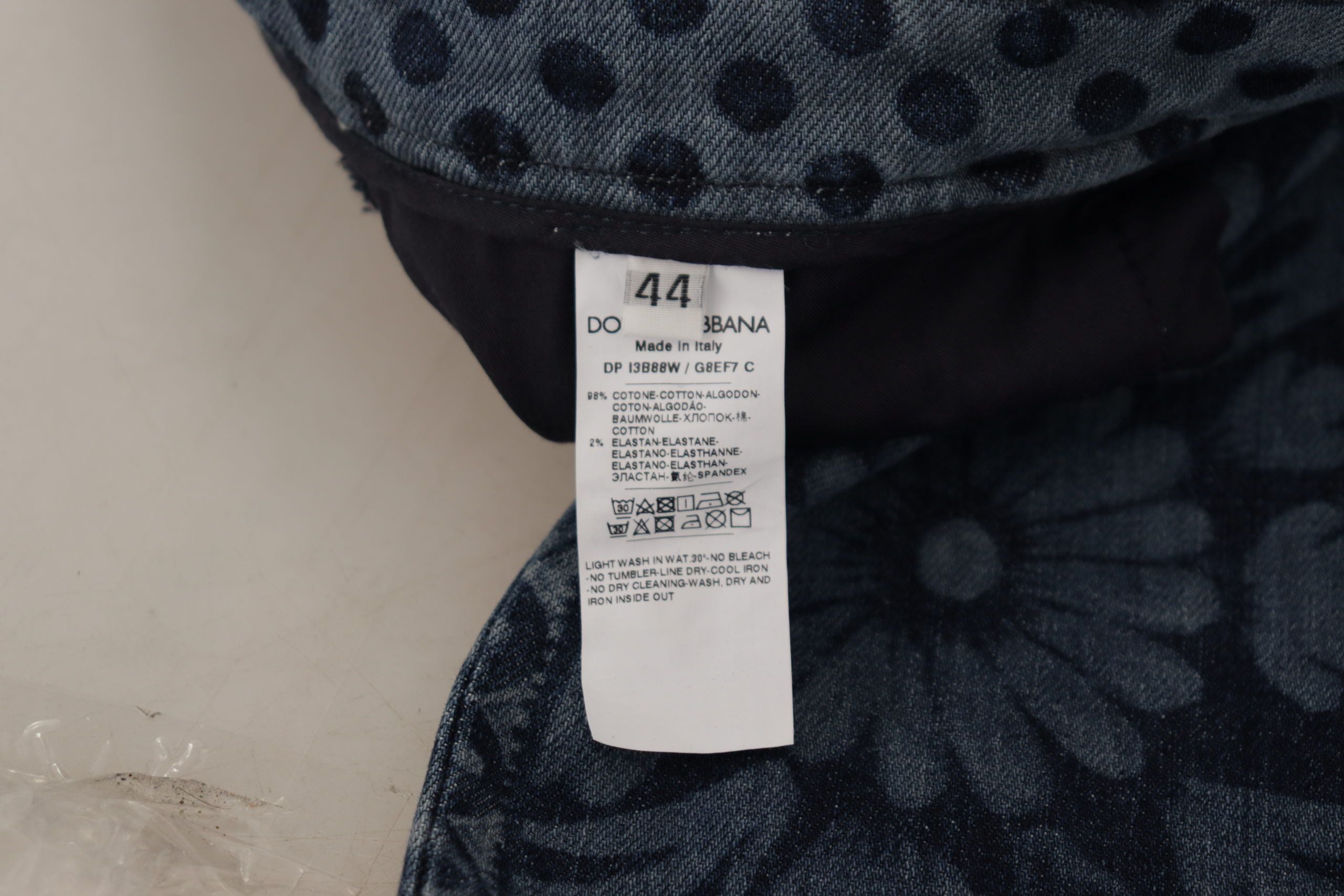 Dolce &amp; Gabbana Елегантни тесни дънки с висока талия на цветя