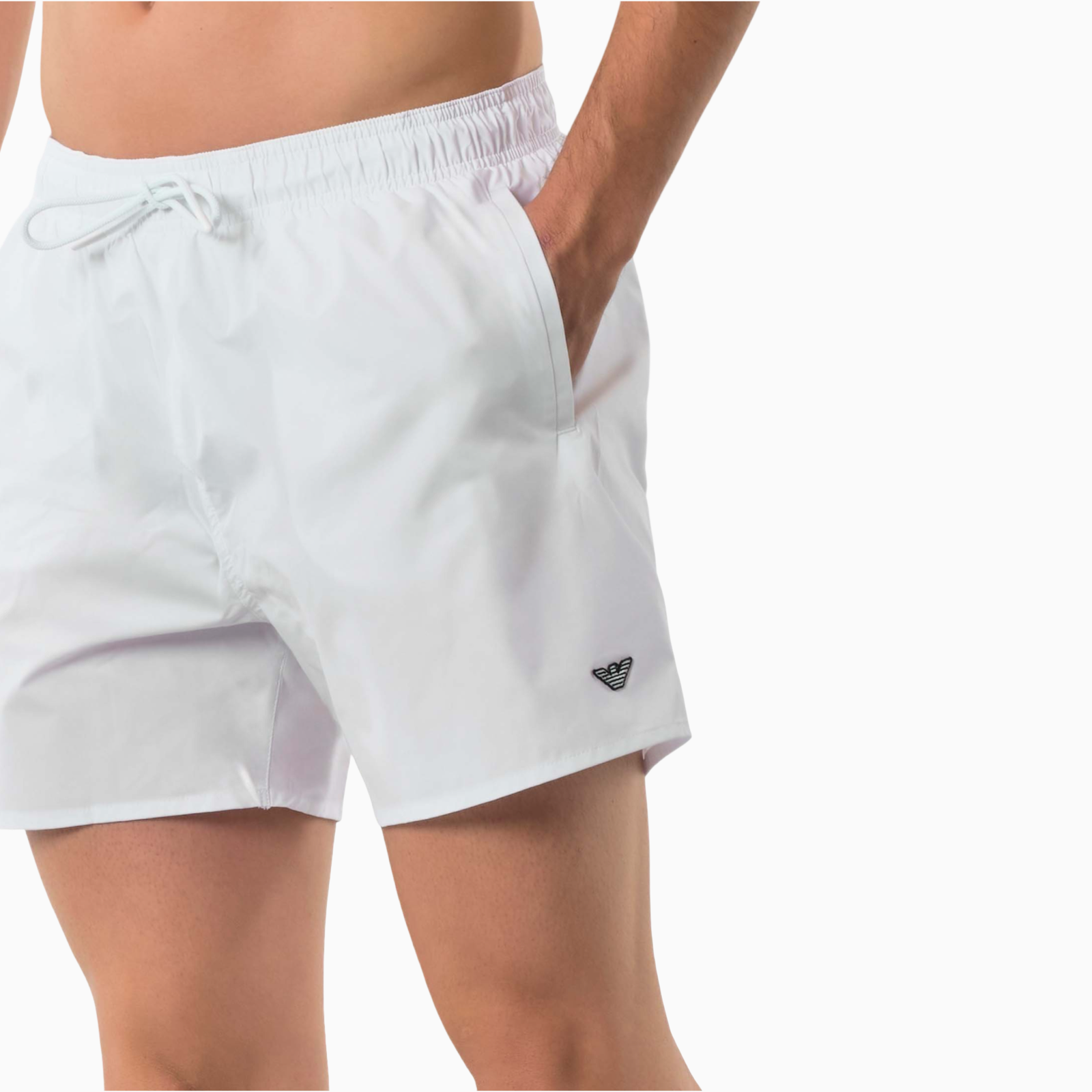 Мъжки бели бански Emporio Armani Men Swimwear EM000583 AF12331 Side View