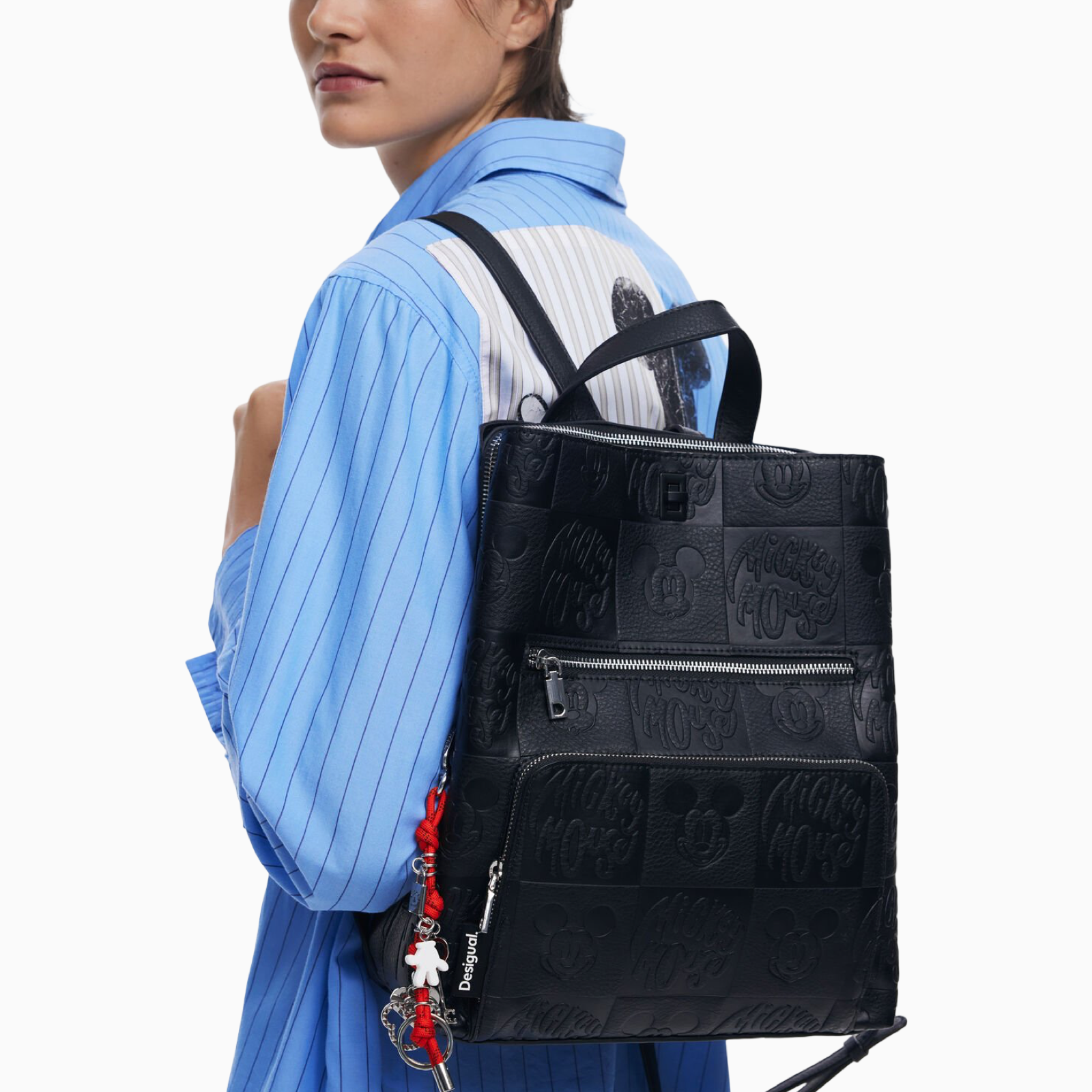 Дамска чанта раница Women’s rucksack Desigual Mickey Mouse 25WAKP02 2000 Black lifestyle view