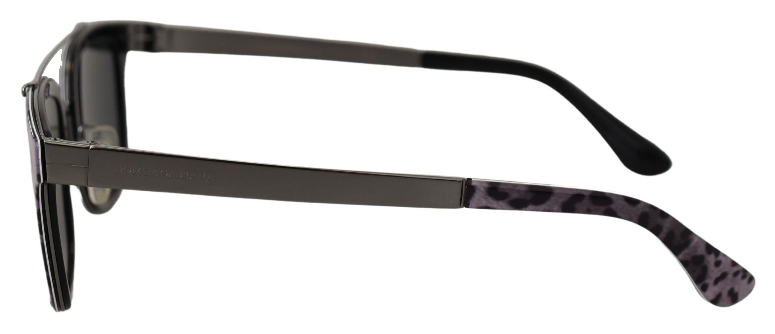 Dolce & Gabbana Chic Purple Lens Metal Frame Sunglasses