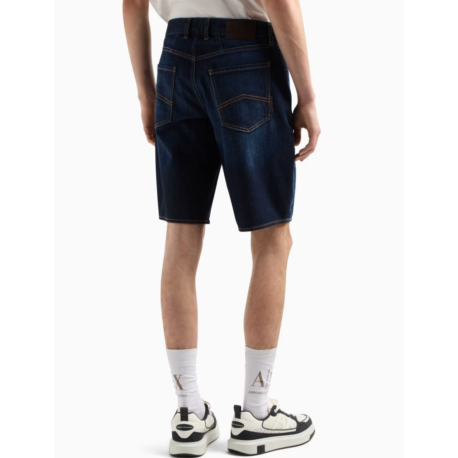 Мъжки къси дънки Armani Exchange Men Denim Shorts XM000073 AF13089 MB010 Back View