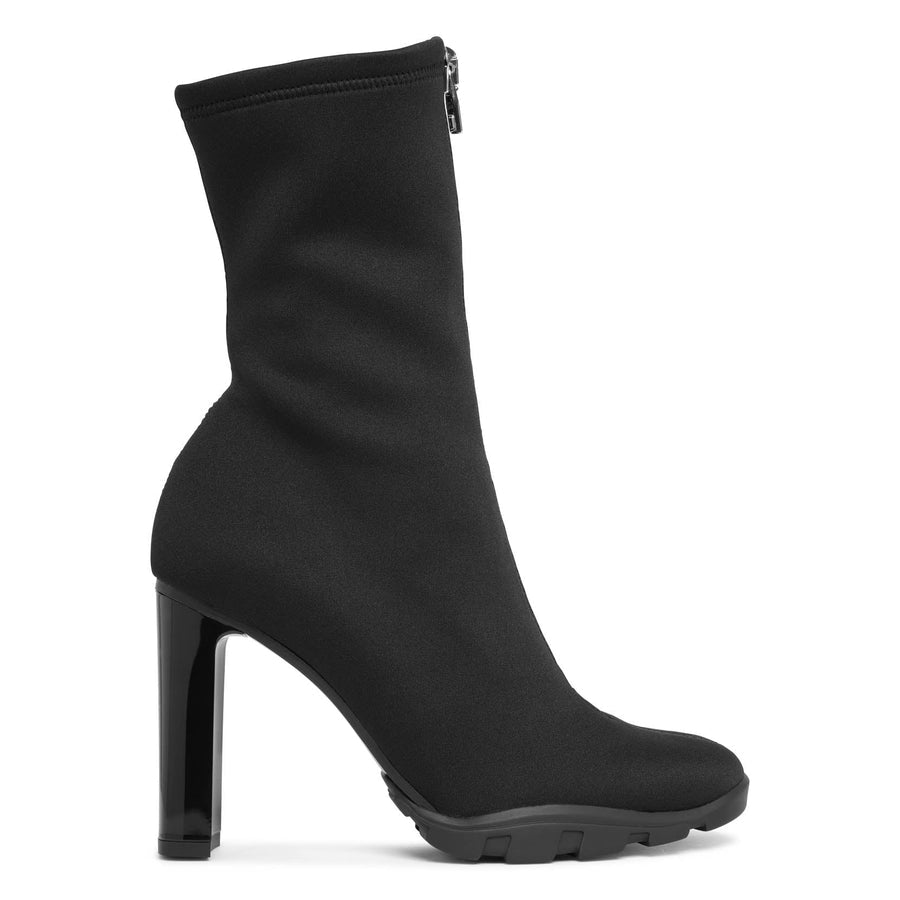 Дамски неопренови черни боти Alexander McQueen Slim Tread Women Boots