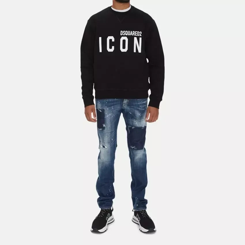 Мъжка черна блуза Dsquared² Icon Men Sweatshirt