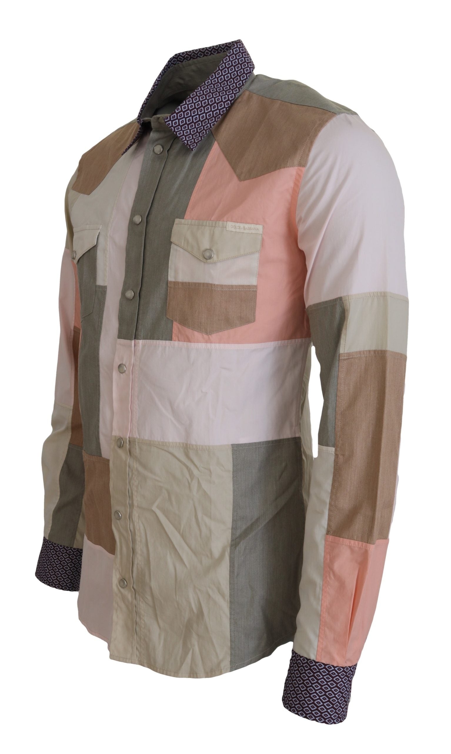 Dolce &amp; Gabbana Елегантна многоцветна прилепнала ежедневна риза