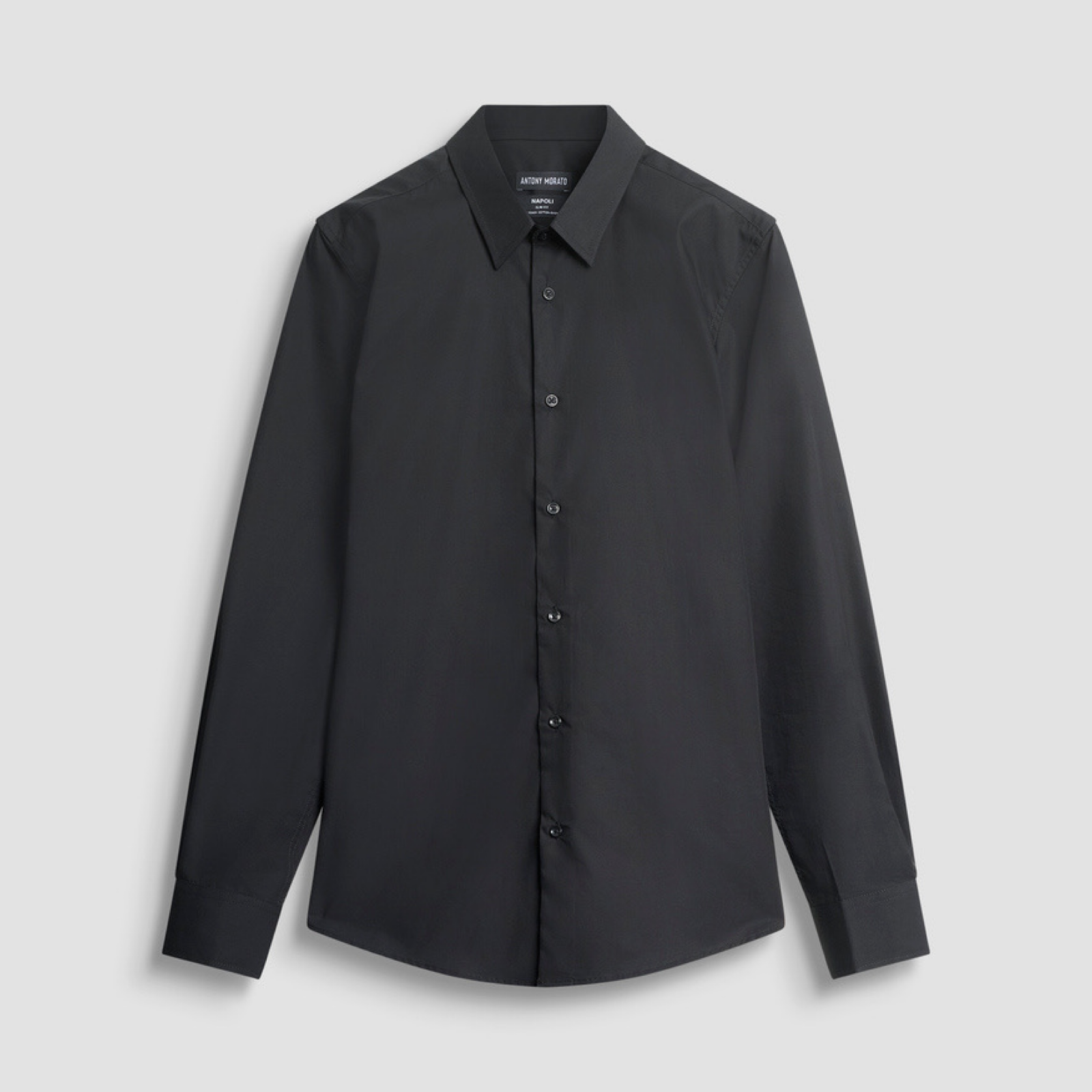 Мъжка черна риза Antony Morato Men Shirt MMSL00628-FA400078-9000 Front View