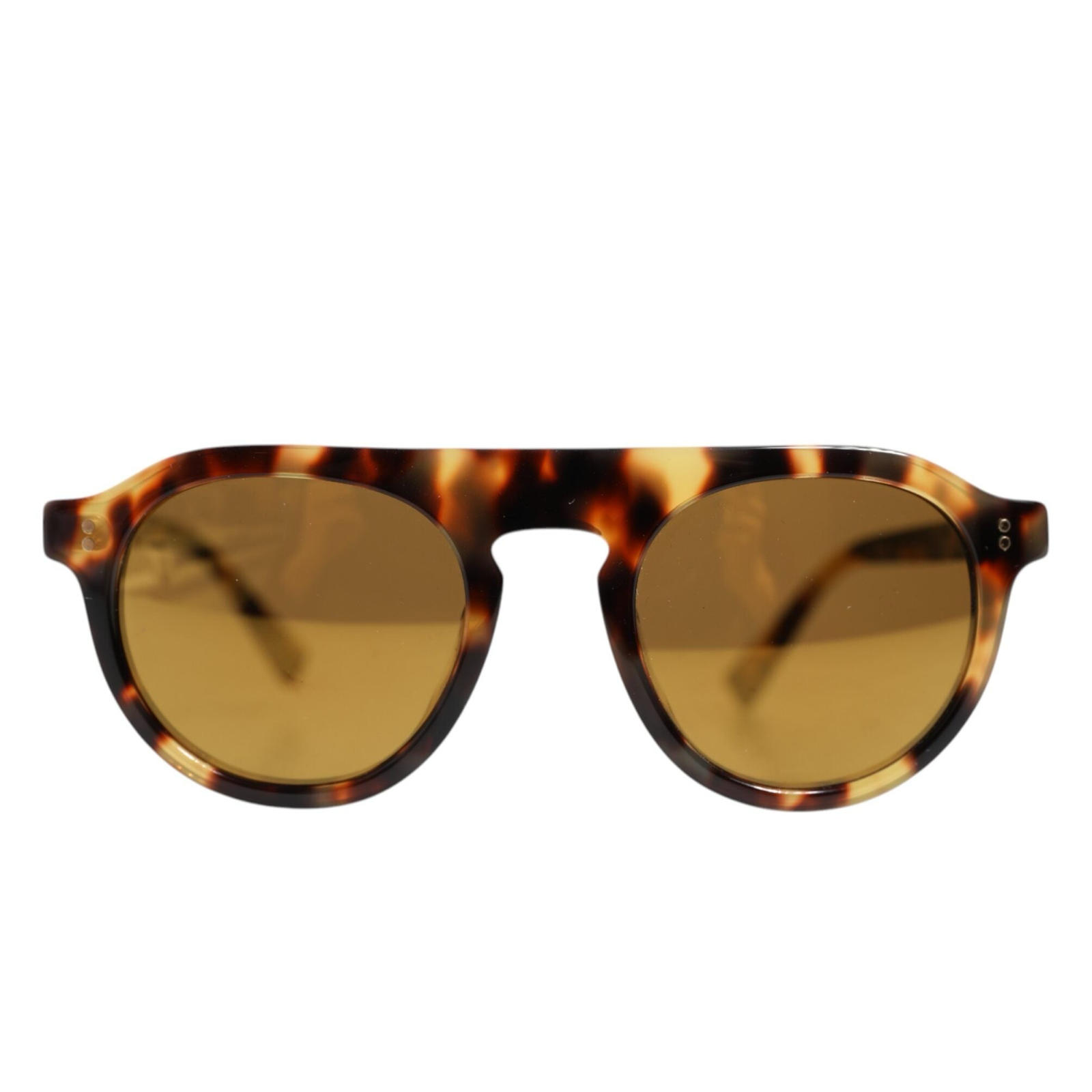 Dolce & Gabbana Brown Acetate Round Leopard Print Eyewear Sunglasses