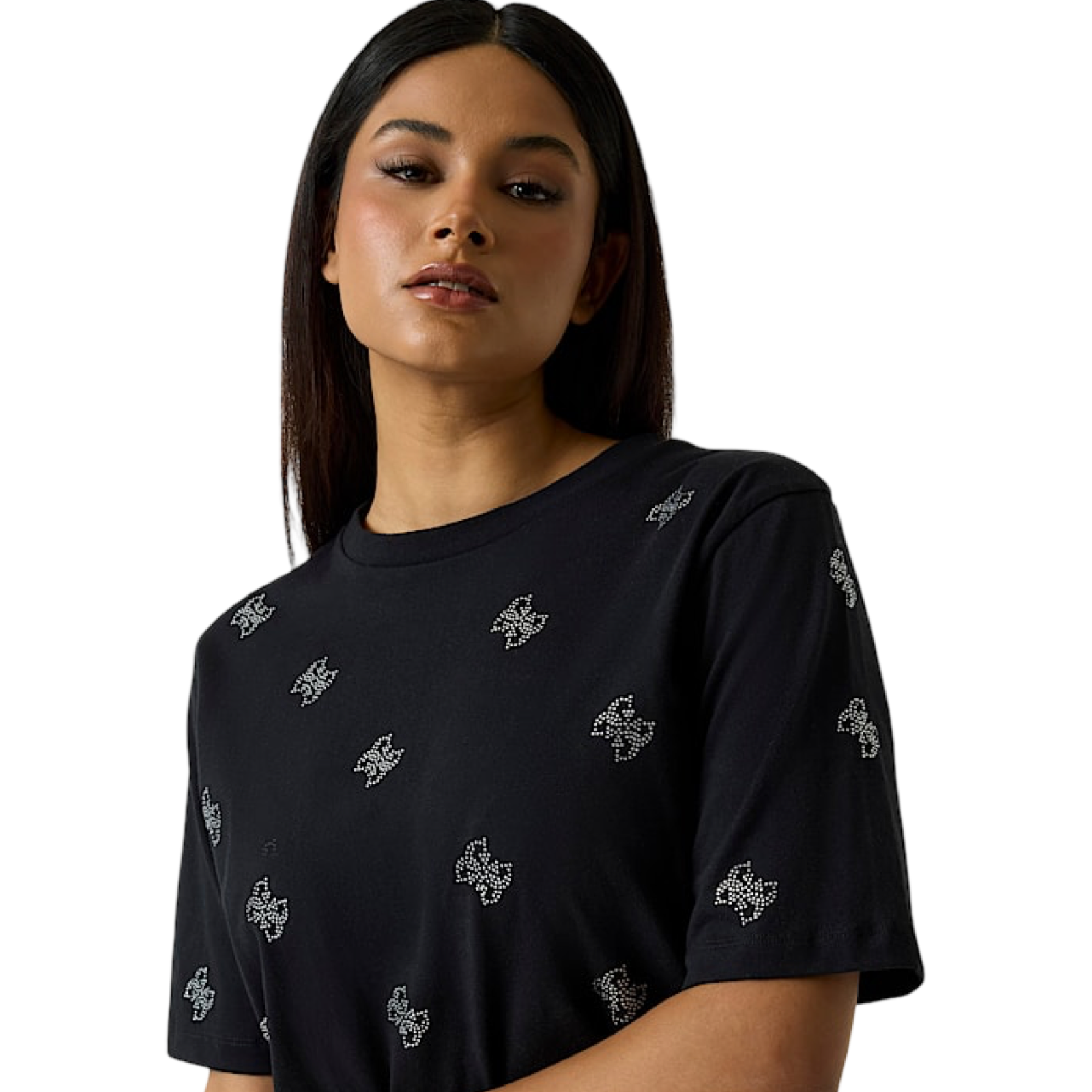Дамска тениска Guess Women T-shirt V6GI18K2985 JBLK Close-Up