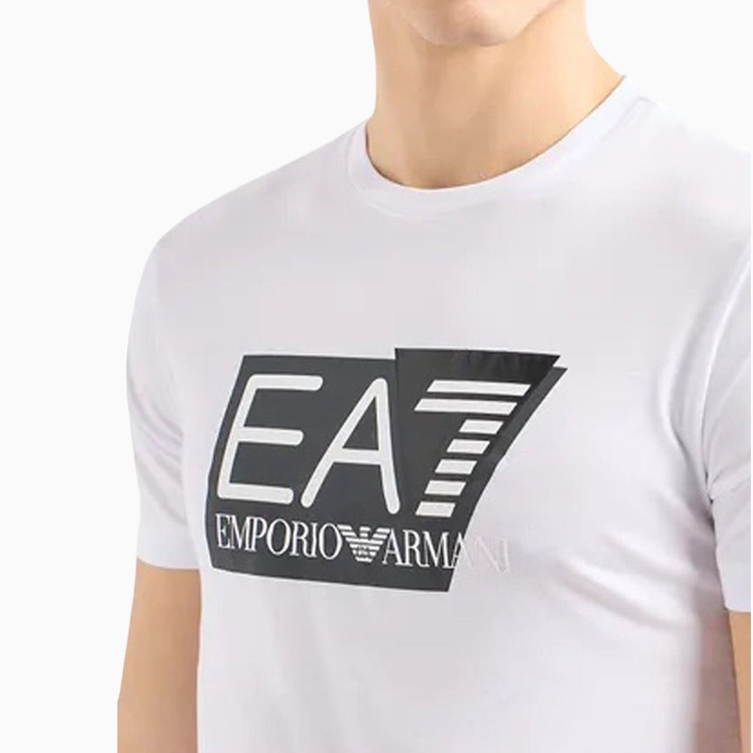 Мъжка бяла тениска EA7 Emporio Armani 3DPT81 PJM9Z