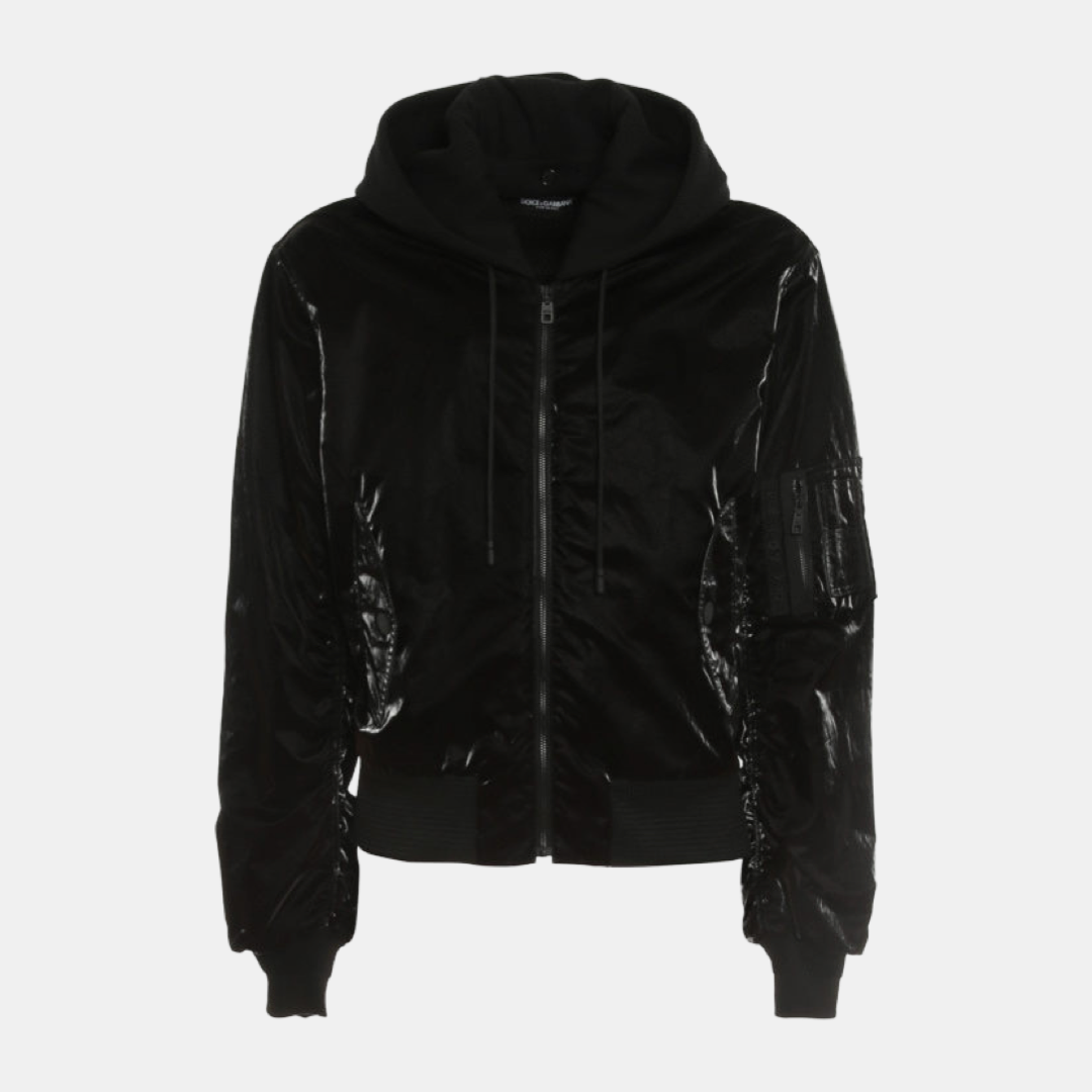 Мъжко черно яке Dolce & Gabbana Men Bomber Jacket