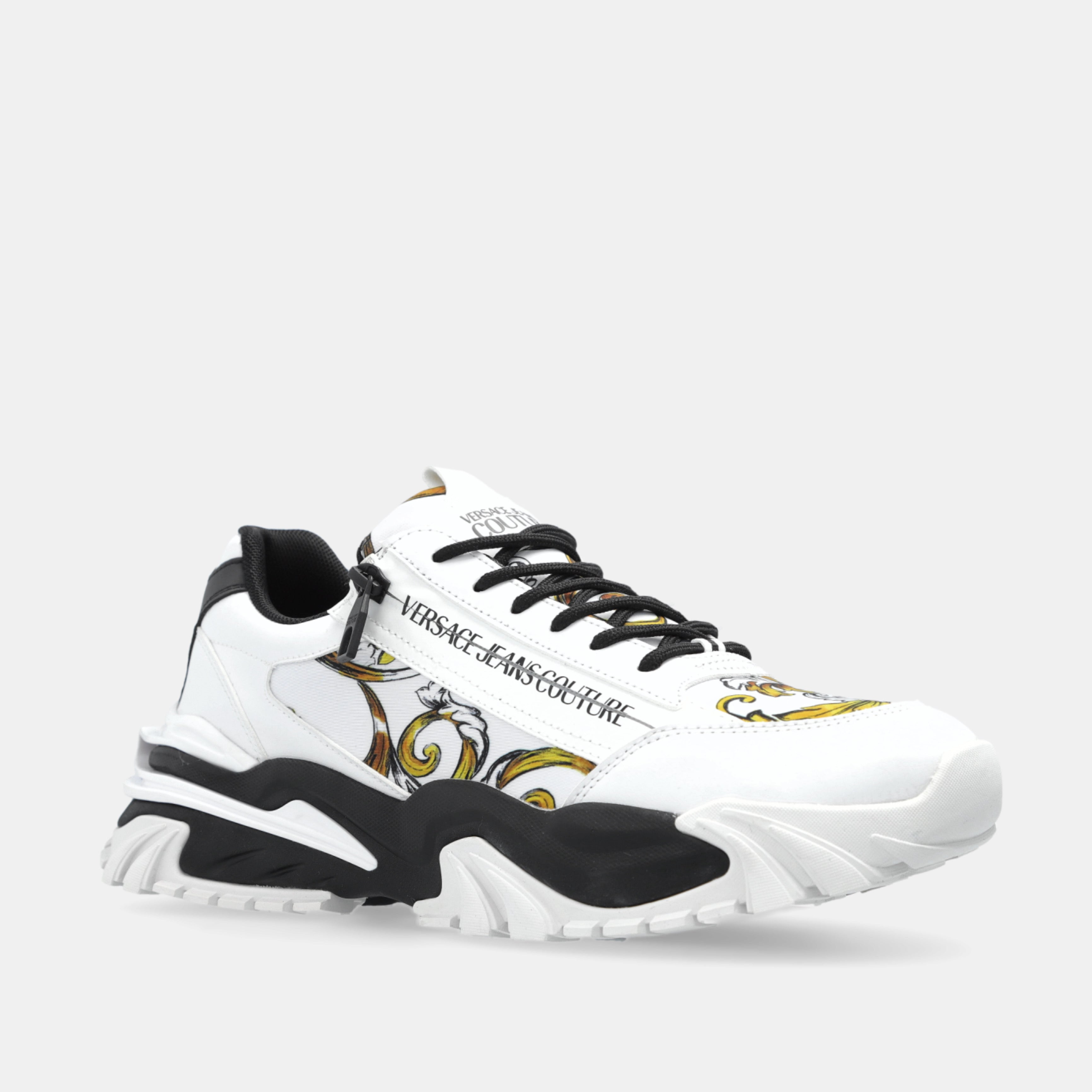 Мъжки кецове Men’s sneakers Versace Jeans Couture Trail Trek 78YA3SI5 ZSC57 G03 White Gold lateral angled view