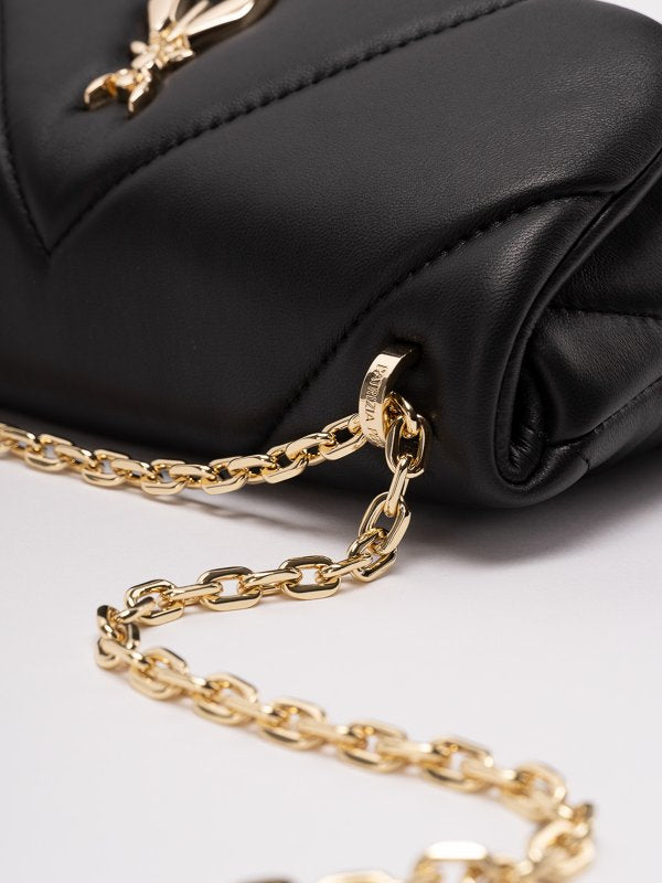 Дамска чанта Women’s shoulder bag Patrizia Pepe CB0084 L006 K103 Black detail view
