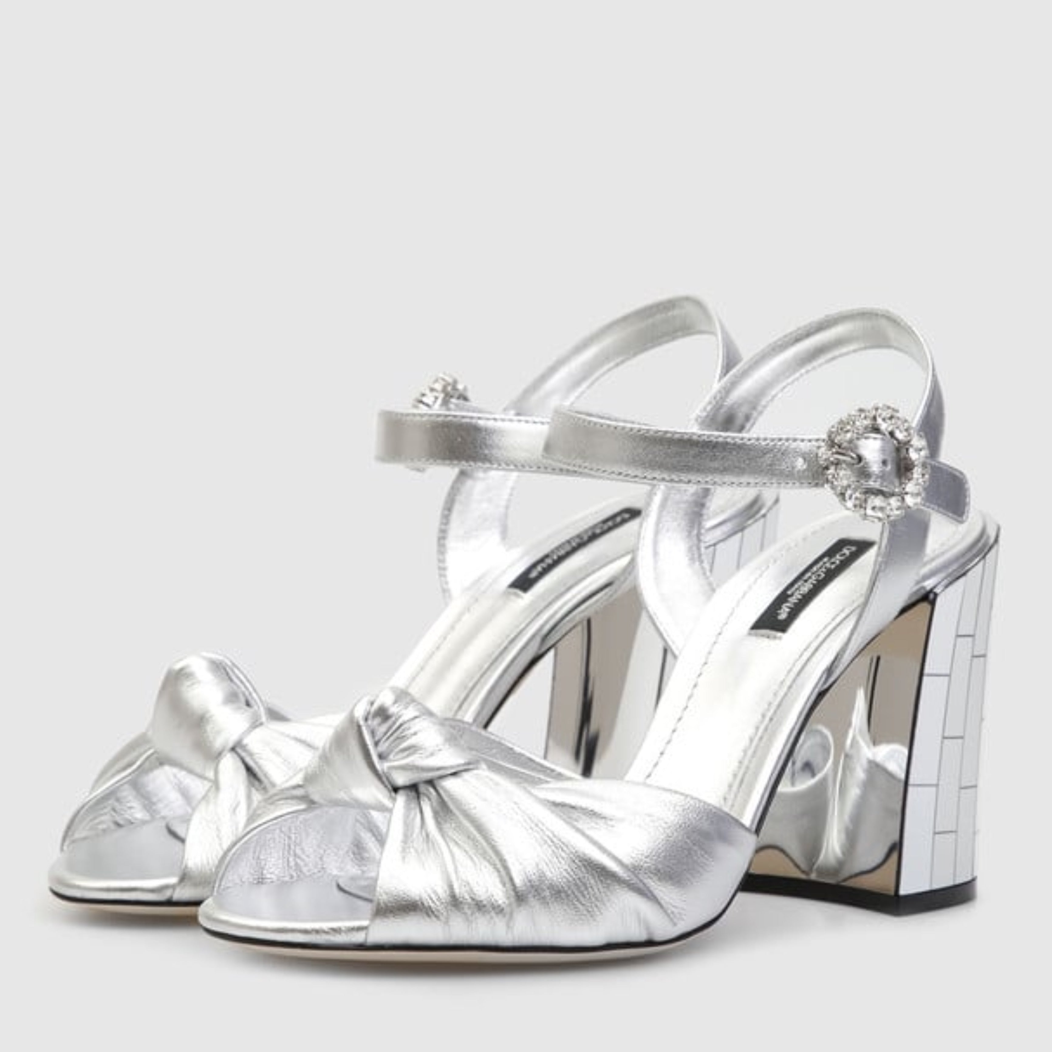Dolce & Gabbana Silver Heels Sandals