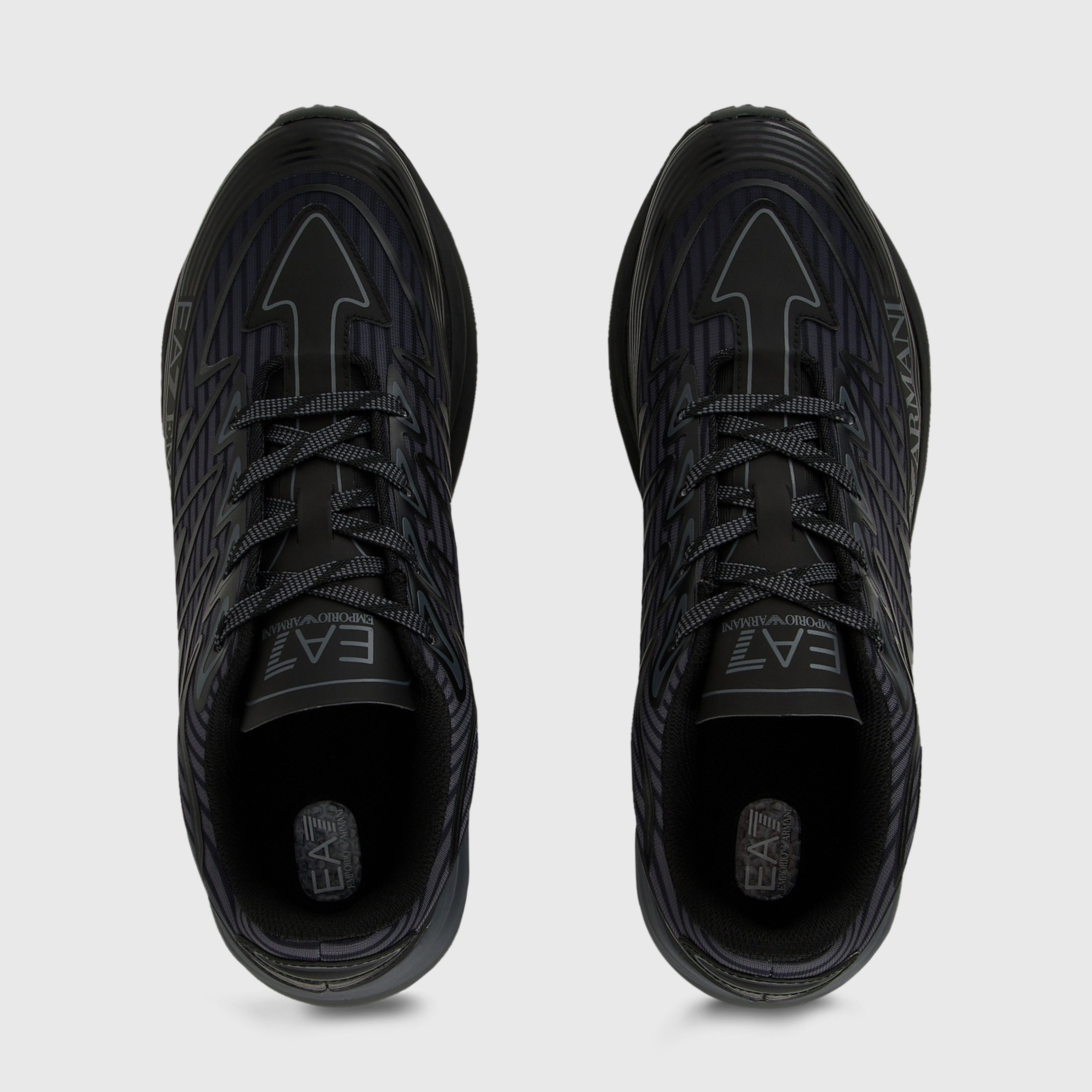 Мъжки маратонки в черно Men’s EA7 Emporio Armani Crusher Distance Trail Sneakers X8X129 XK307 S336 Triple Black