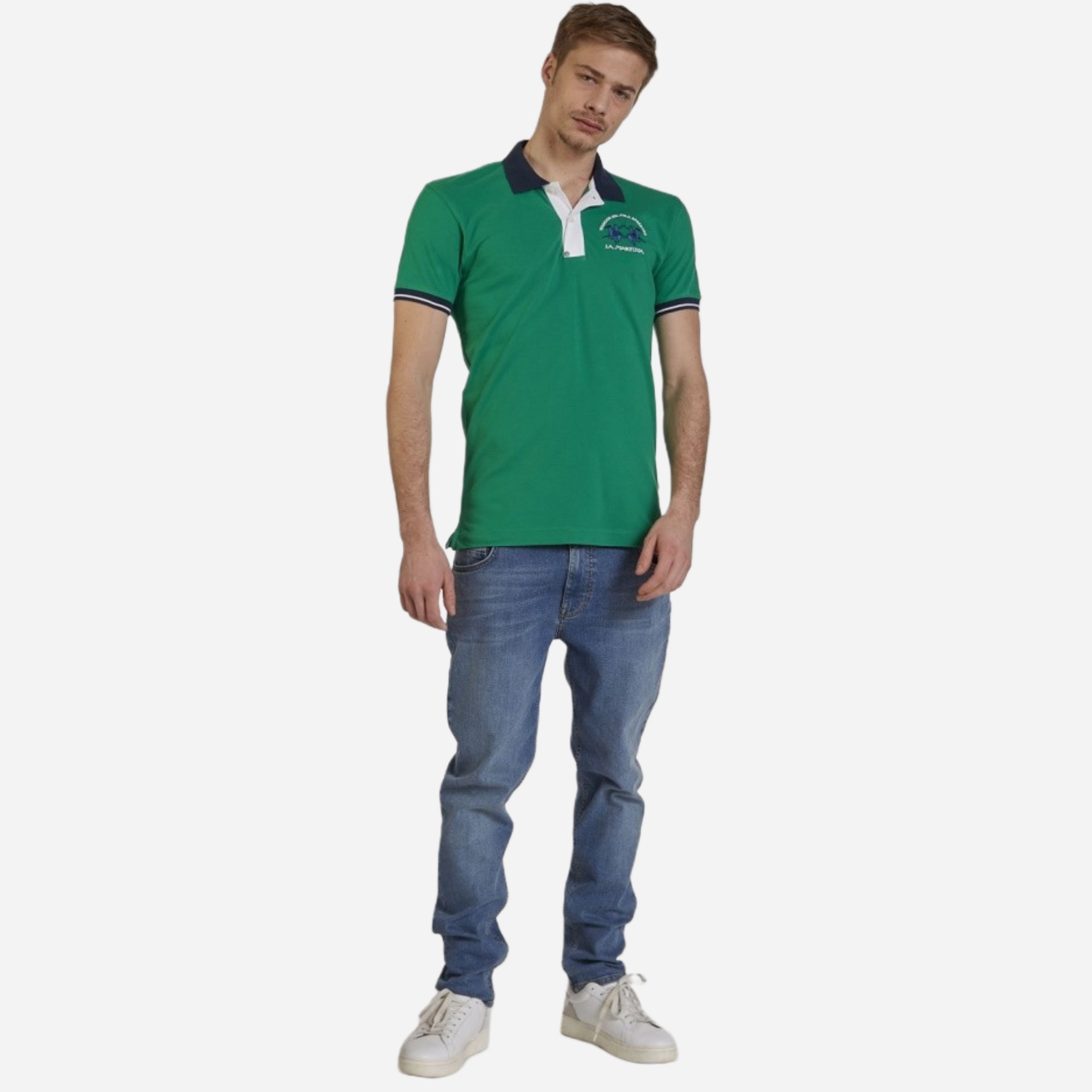 Men’s polo shirt La Martina Trixie TMP005PK001 03104 в зелено