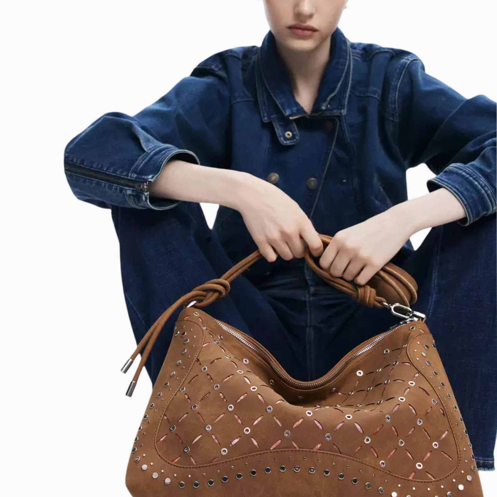 Дамска кафява чанта Desigual Women Shoulder Bag 25WAXPB5 Close-Up