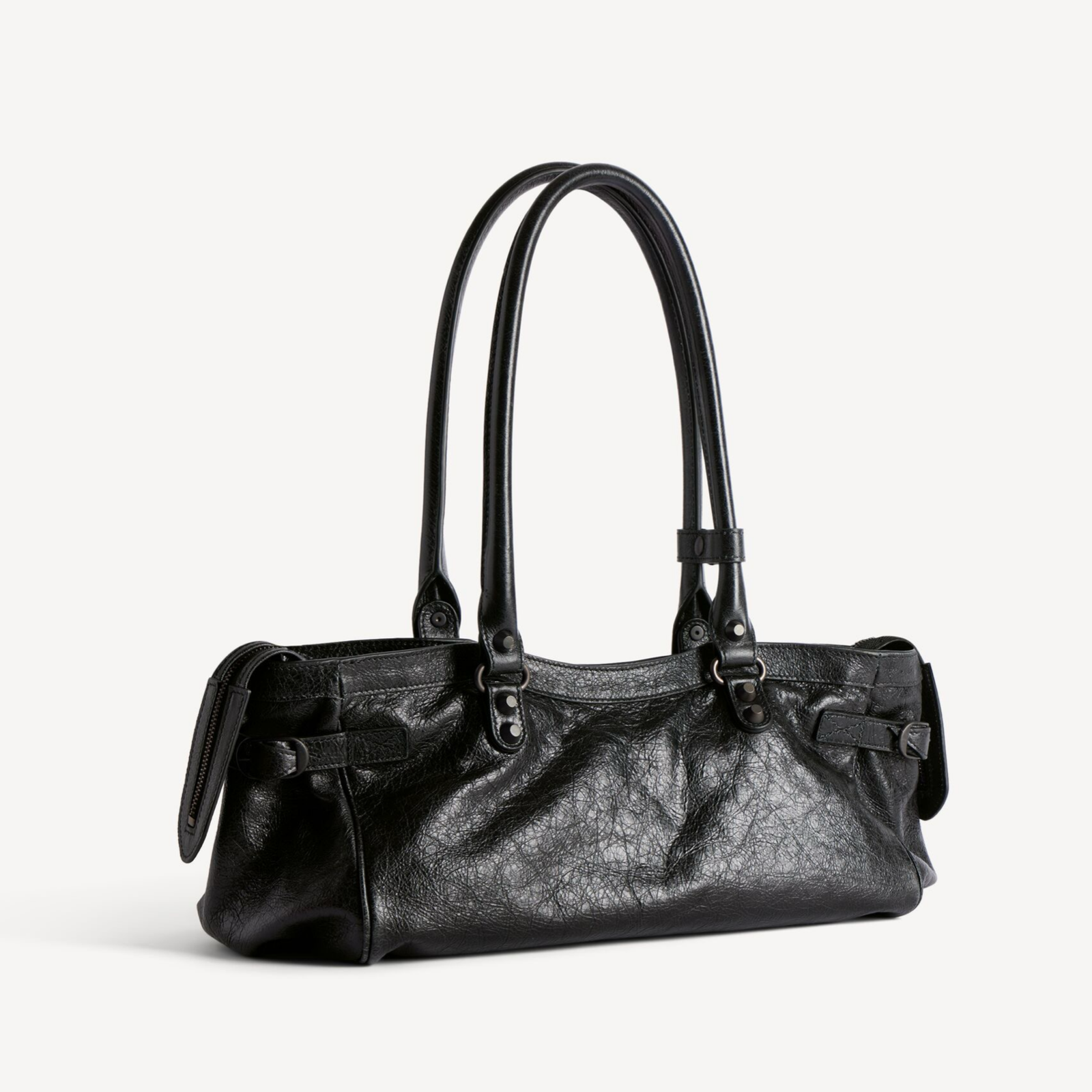 Balenciaga The Le City East-West Shoulder Bag BA8676672ABEK1000BB Back View