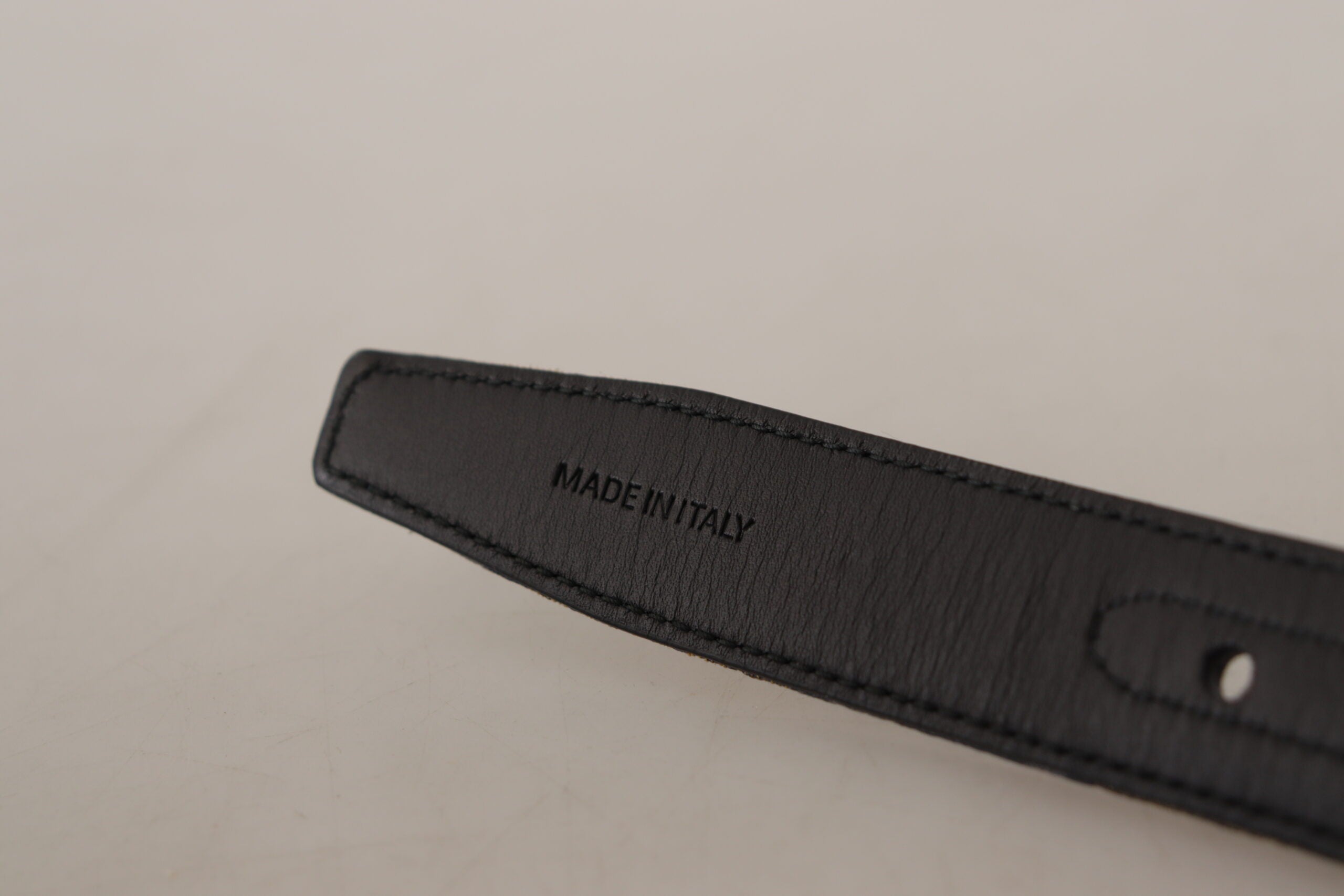 Dolce &amp; Gabbana Елегантен тъмносин кожен колан