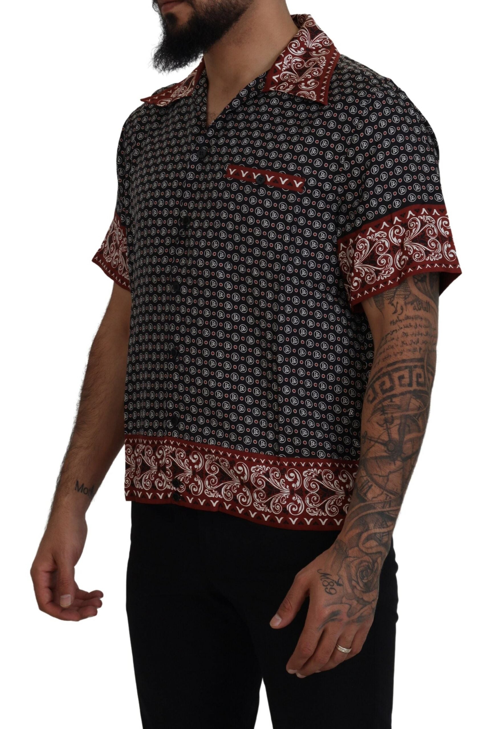 Dolce &amp; Gabbana Елегантна многоцветна копринена ежедневна риза