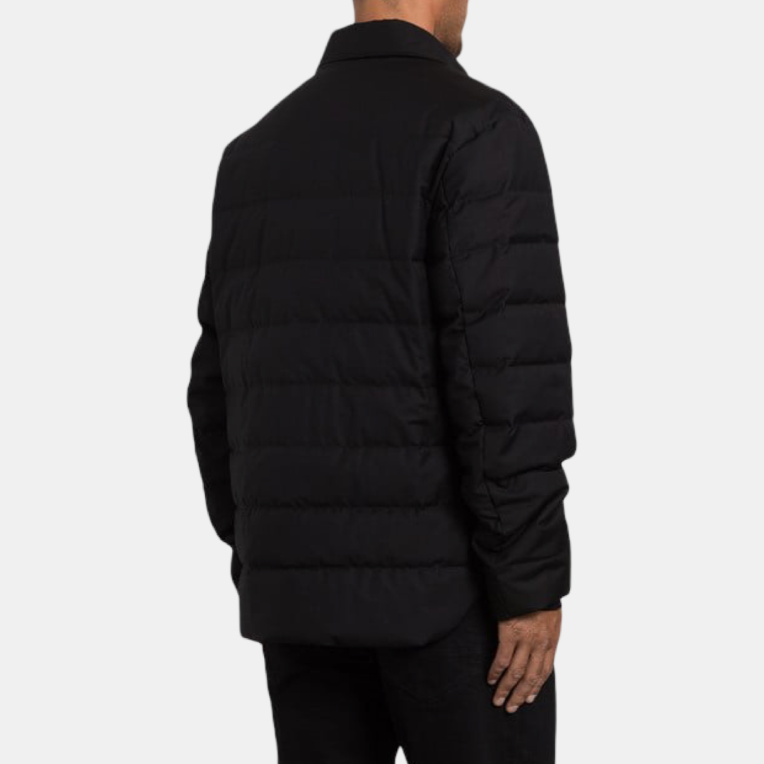 Мъжко черно зимно яке DOLCE & GABBANA Nero Collared Padded Logo Men Jacket